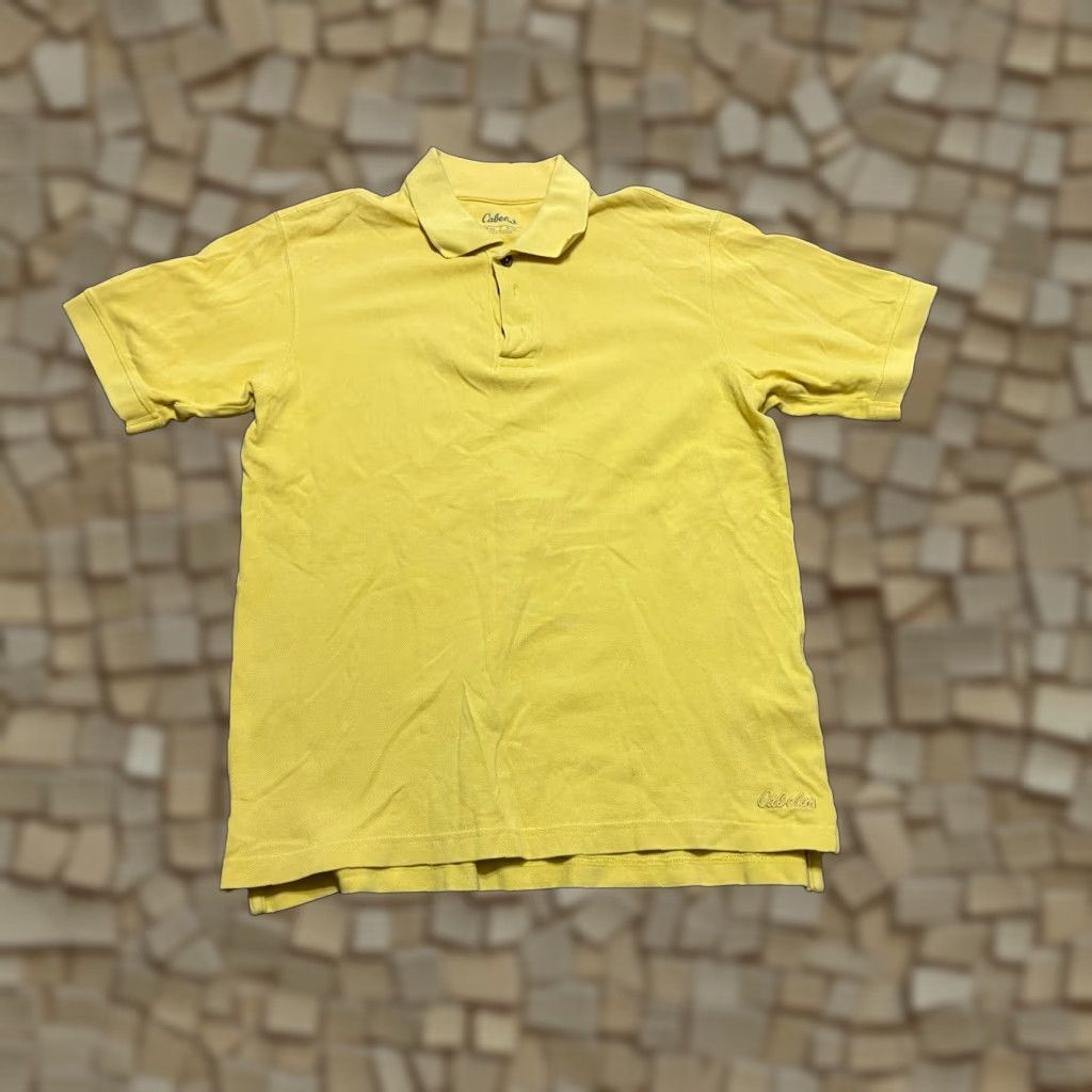 Vintage Cabela's Shirt Men's Size Medium Yellow Short Sleeve Polo Quarter Zip Casual Vintage: No (remove if not applicable) Size US M / EU 48-50 / 2 - 1 Thumbnail