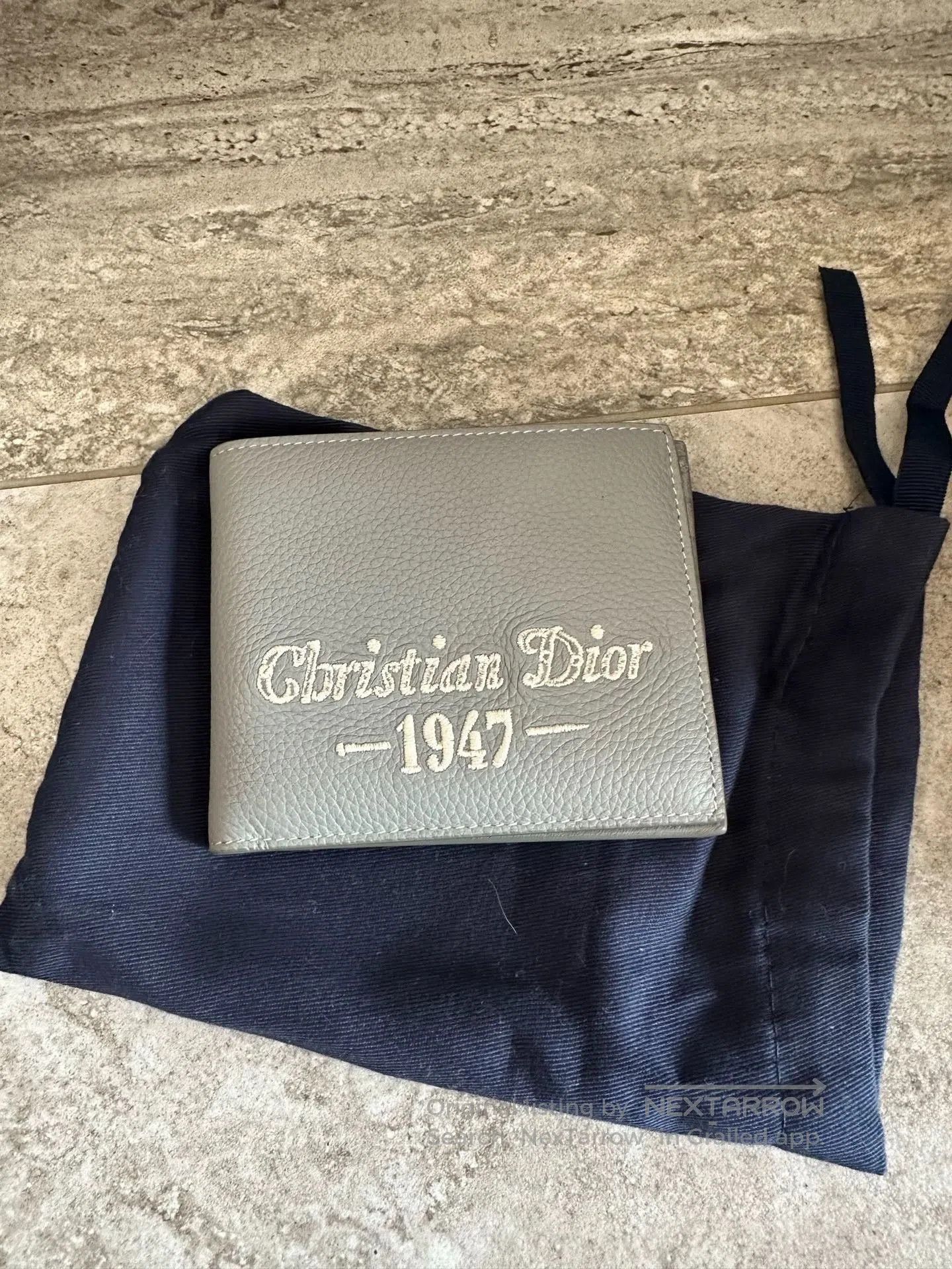 Dior Dior Gray 1947 Embroidery Men's Wallet. Size ONE SIZE - 1 Thumbnail