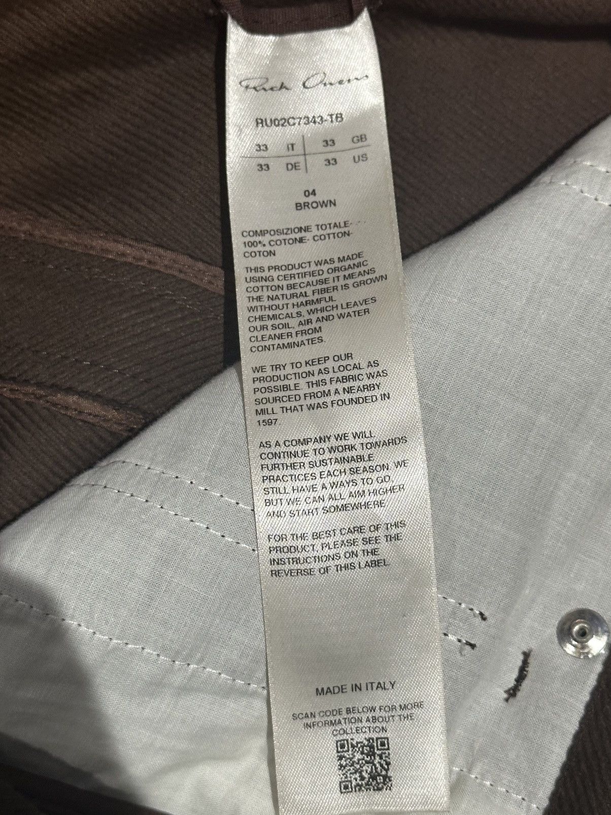 Rick Owens Rick owen’s banana cut bolans Size US 34 / EU 50 - 4 Thumbnail