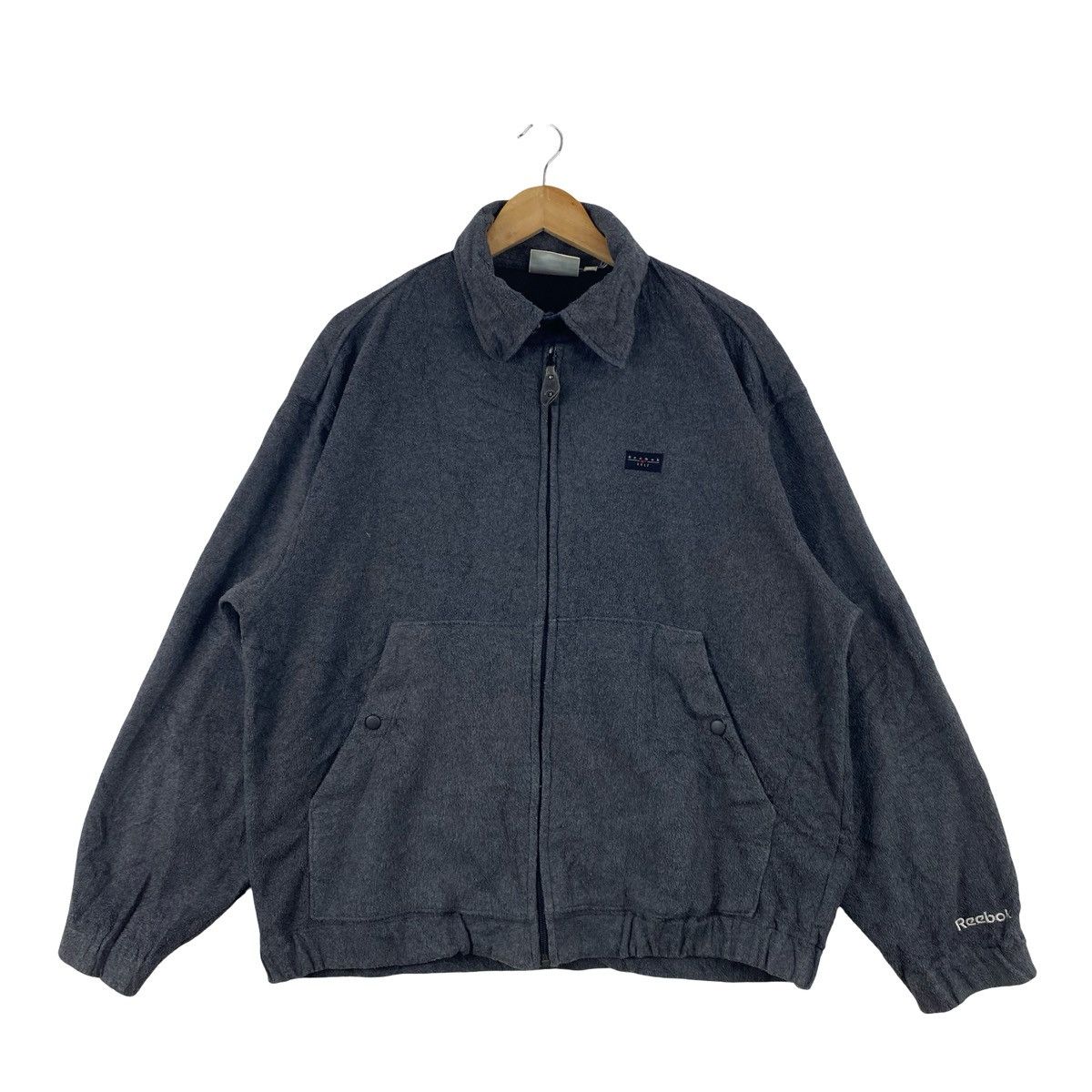 Reebok Vintage REEBOK GOLF Fleece Jacket Full Zip Bomber Windbreake Size US L / EU 52-54 / 3 - 3 Thumbnail