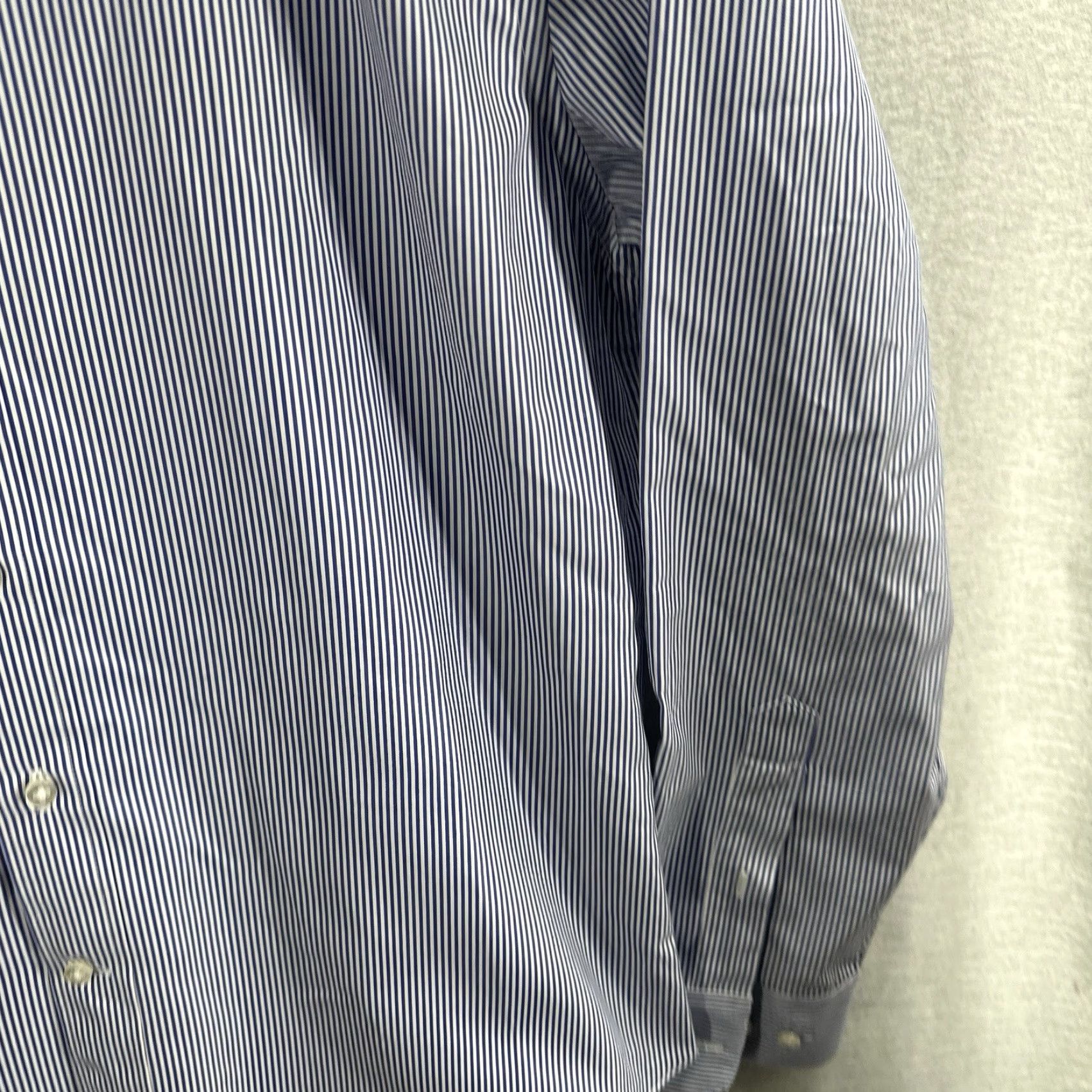 Suitsupply Suitsupply Shirt Men's Small Blue Striped Egyptian Cotton Extra Slim Fit Preppy Size US S / EU 44-46 / 1 - 7 Thumbnail