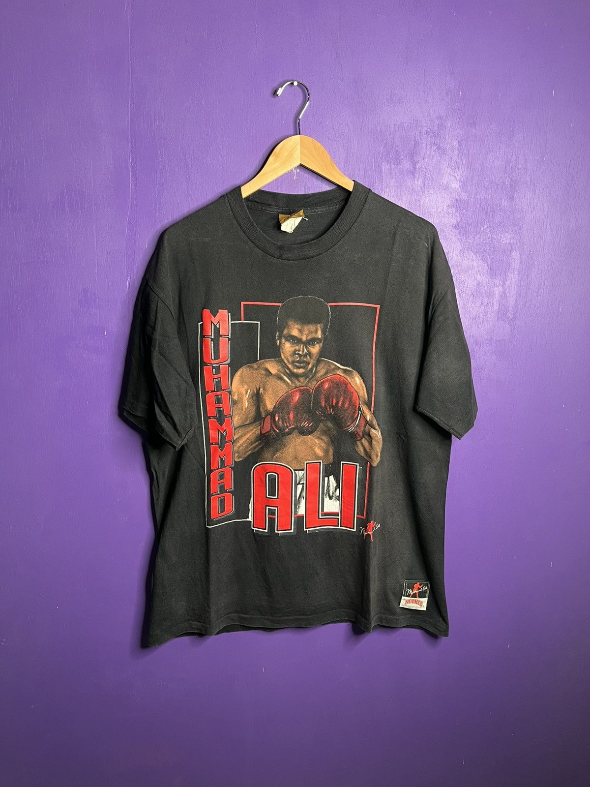 Nutmeg × Vintage Vintage 90s Nutmeg Muhammad Ali boxing t-shirt Size US L / EU 52-54 / 3 - 1 Thumbnail