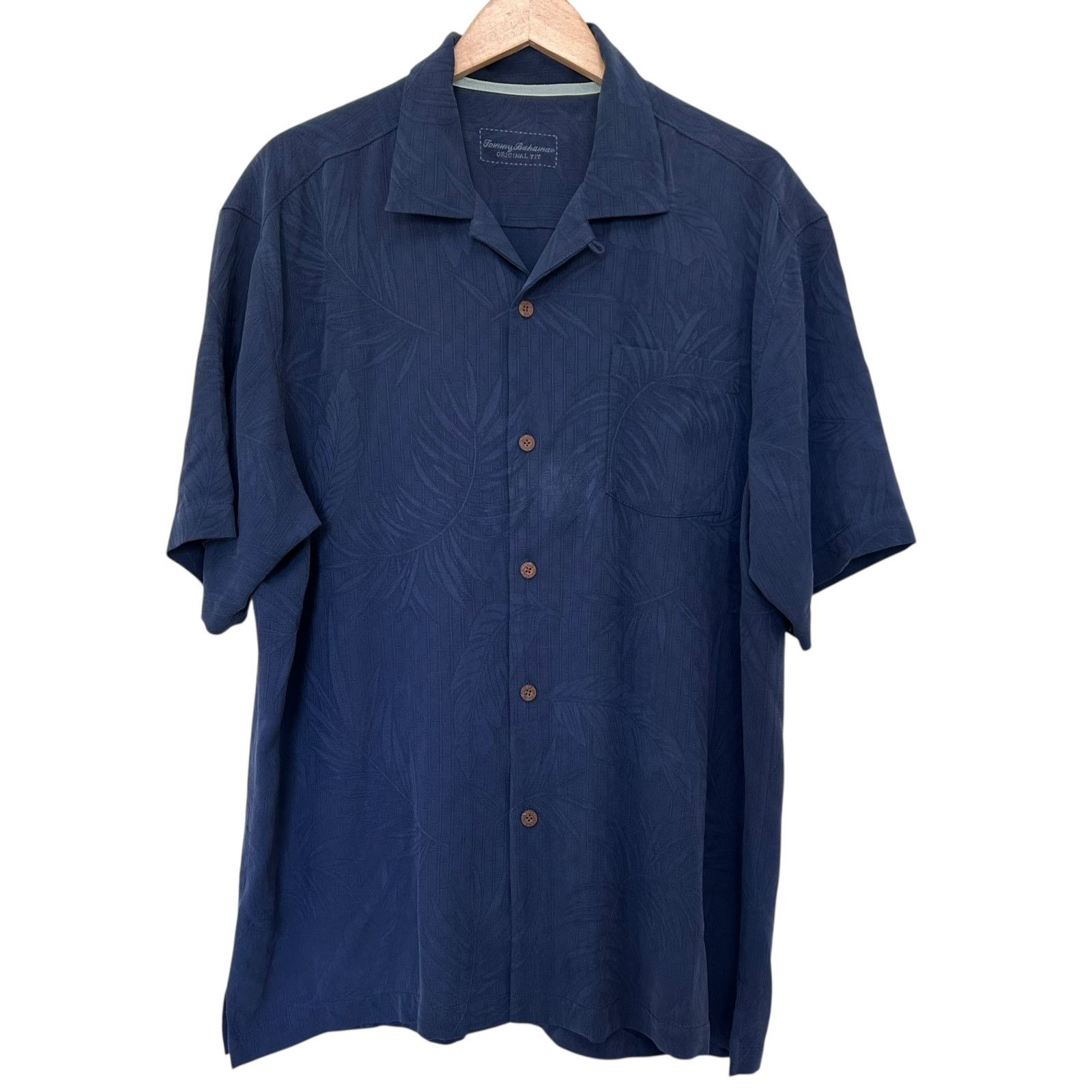 Tommy Bahama Tommy Bahama Navy Blue 100% Silk Short Sleeve Button Down L Size US L / EU 52-54 / 3 - 1 Thumbnail