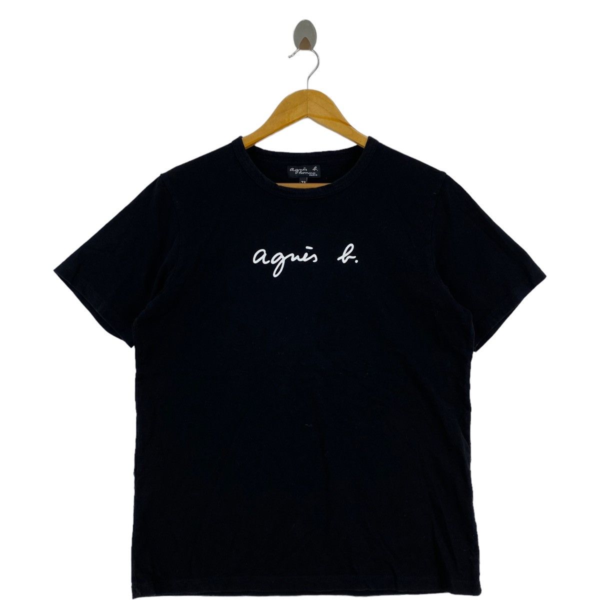 agnes b. AGNES B. PARIS Homme France Brand Print Design Black Short Size US M / EU 48-50 / 2 - 1 Thumbnail