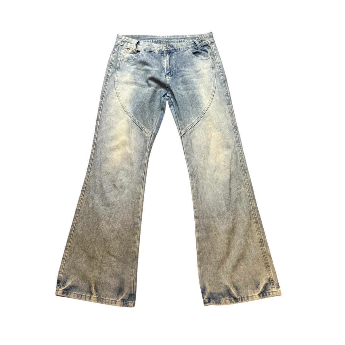 Tornado Mart 🔥🔥🇯🇵 90s Japanese Dirty Faded Flared Jeans Size US 33 - 1 Thumbnail