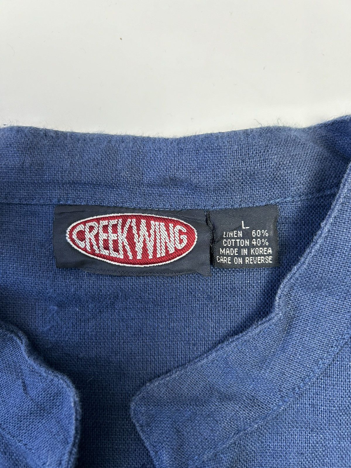 Japanese Brand × Vintage CREEK WING PLUS SIZE LINEN LONG SLEEVE Size US L / EU 52-54 / 3 - 4 Thumbnail