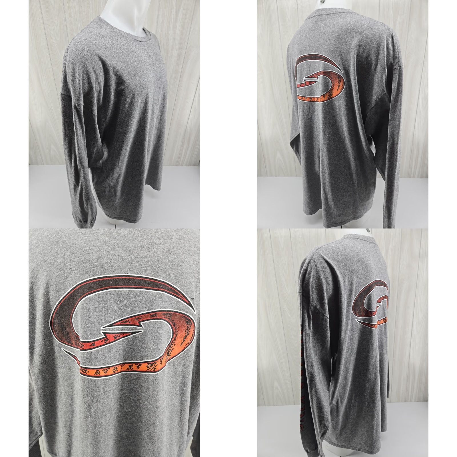 Vintage Strike King Lure Company Gray Long Sleeve Shirt 3XL Mens T-Shirt Cotton Crew Neck Size US XXL / EU 58 / 5 - 8 Thumbnail