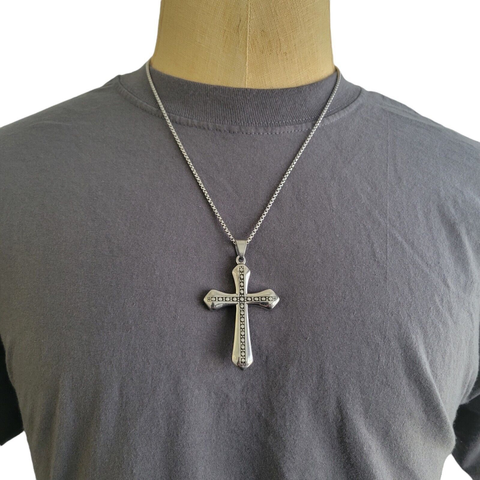 Macys LEGACY for MEN by Simone Sm Mens Crystal Cross 24 Pendant Size ONE SIZE - 1 Thumbnail