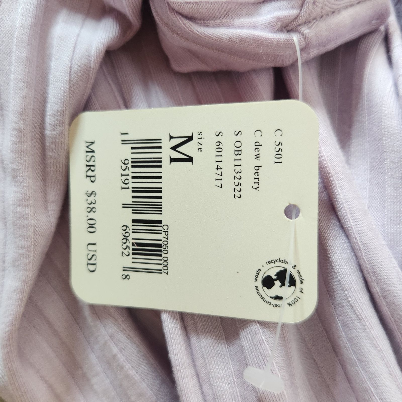 Free People Free People Movement Medium Blissed Out Ribbed Tank Lilac Size M / US 6-8 / IT 42-44 - 12 Thumbnail