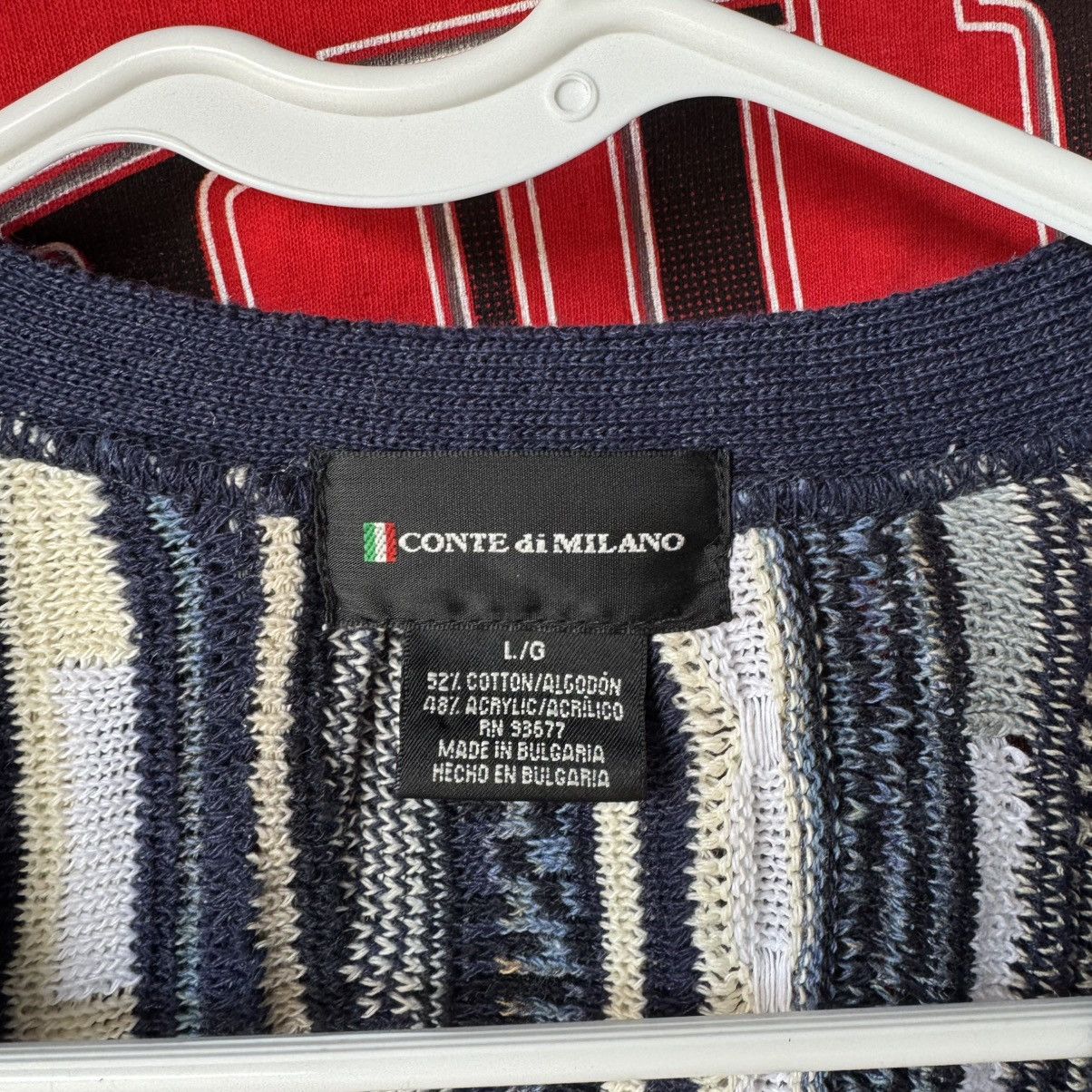 Coogi × Vintage Conte di Milano Vintage 3D Cable Knit Coogi 90s Vest Sweater Size US L / EU 52-54 / 3 - 3 Thumbnail