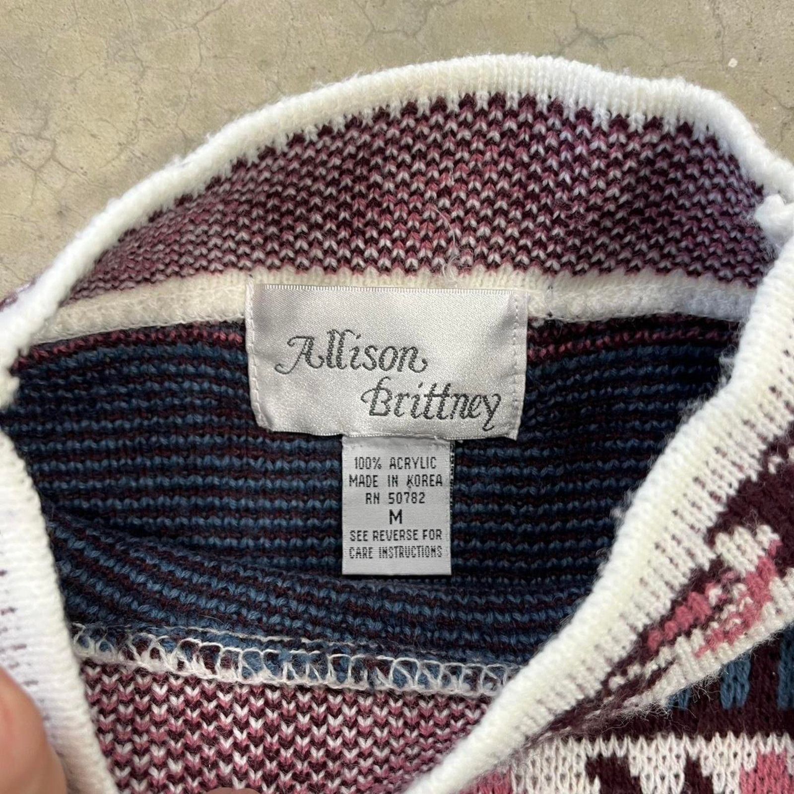 Vintage Vintage 90s aztec cable knti sweater Size M / US 6-8 / IT 42-44 - 3 Thumbnail