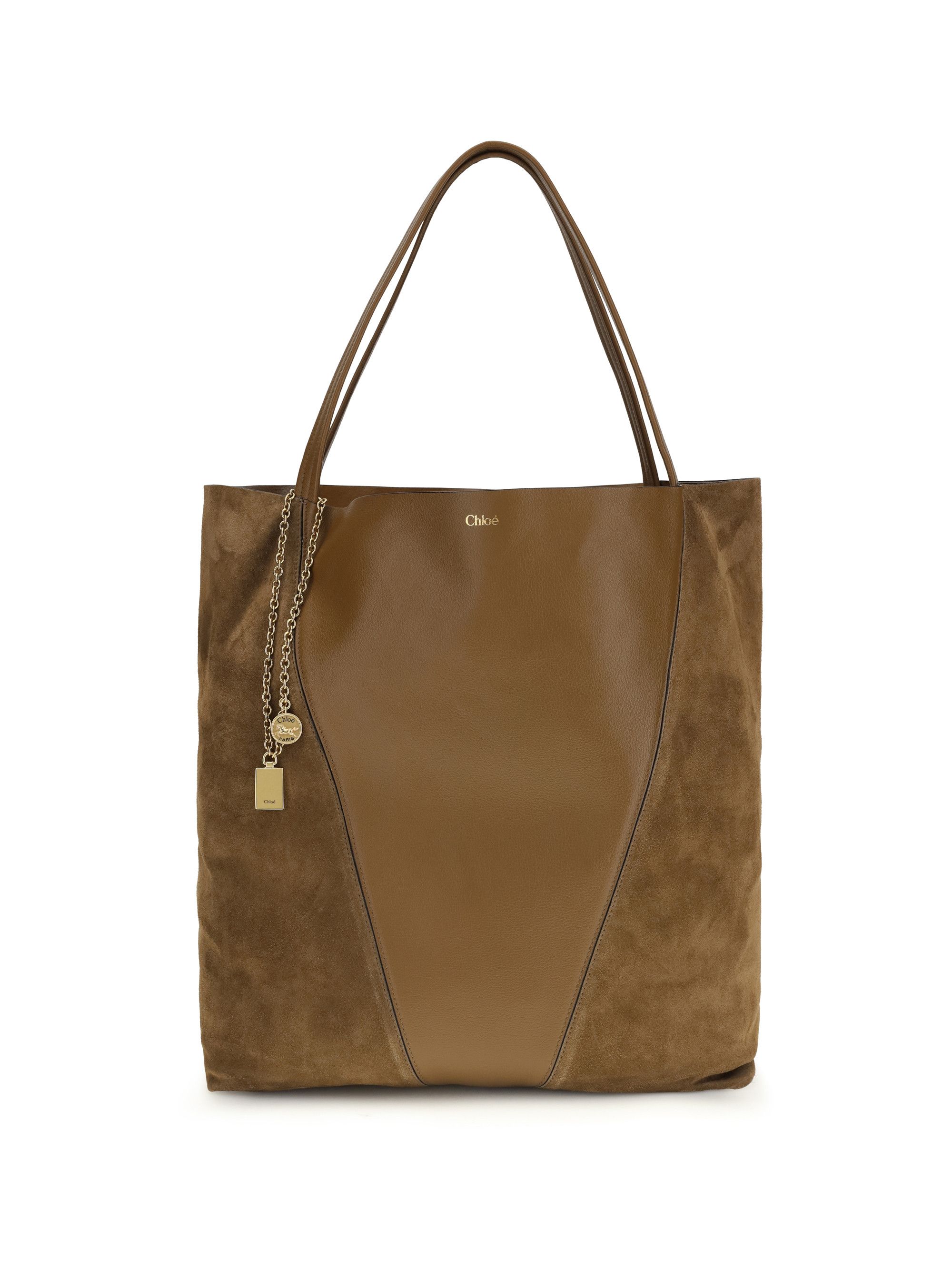 Chloe Spin Tote Bag in grenadine leather and suede Size ONE SIZE - 1 Thumbnail