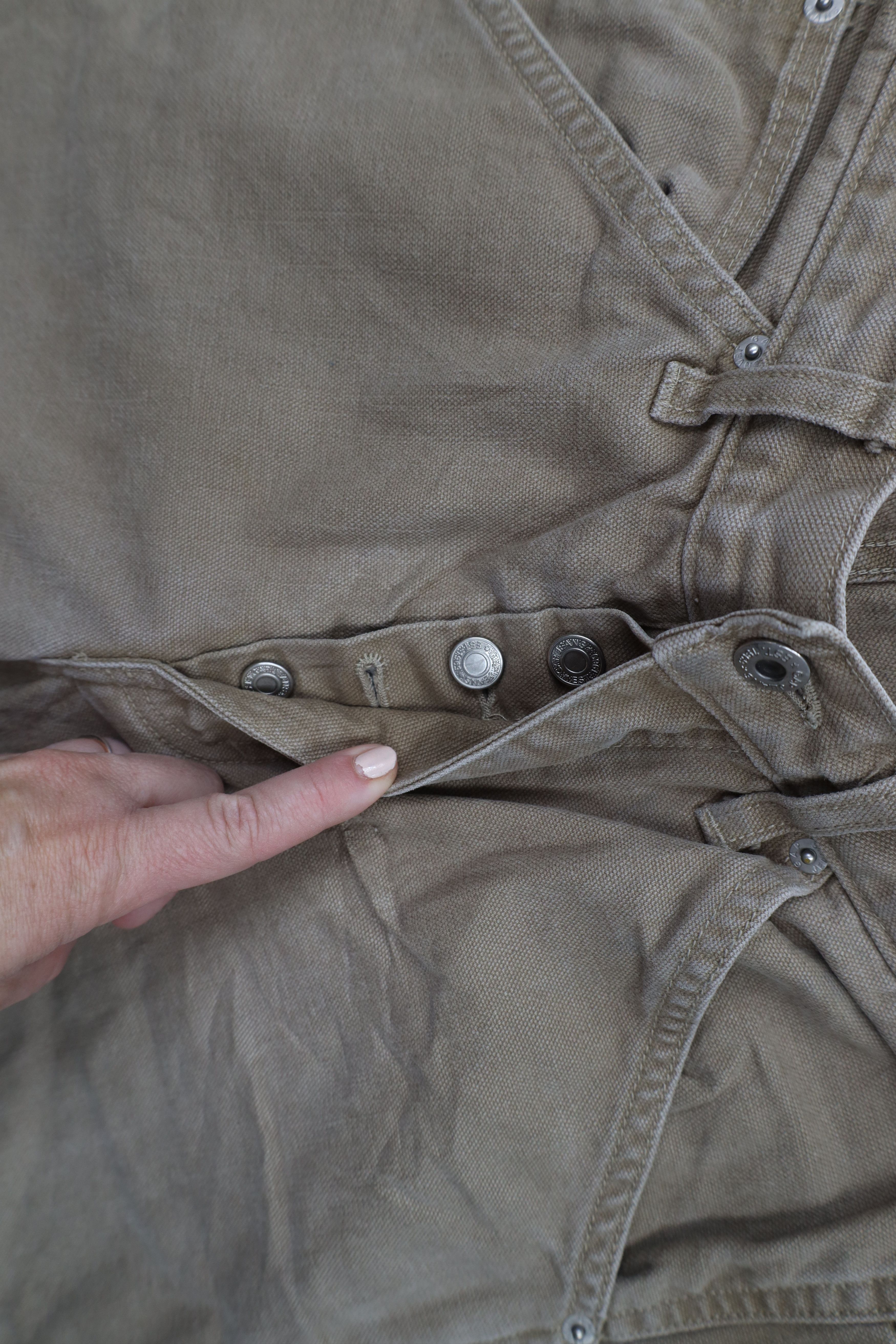 Gap × Vintage Vintage 90s Y2K Gap Miner Double Knee Wide Leg Canvas Jeans Size US 30 / EU 46 - 7 Thumbnail