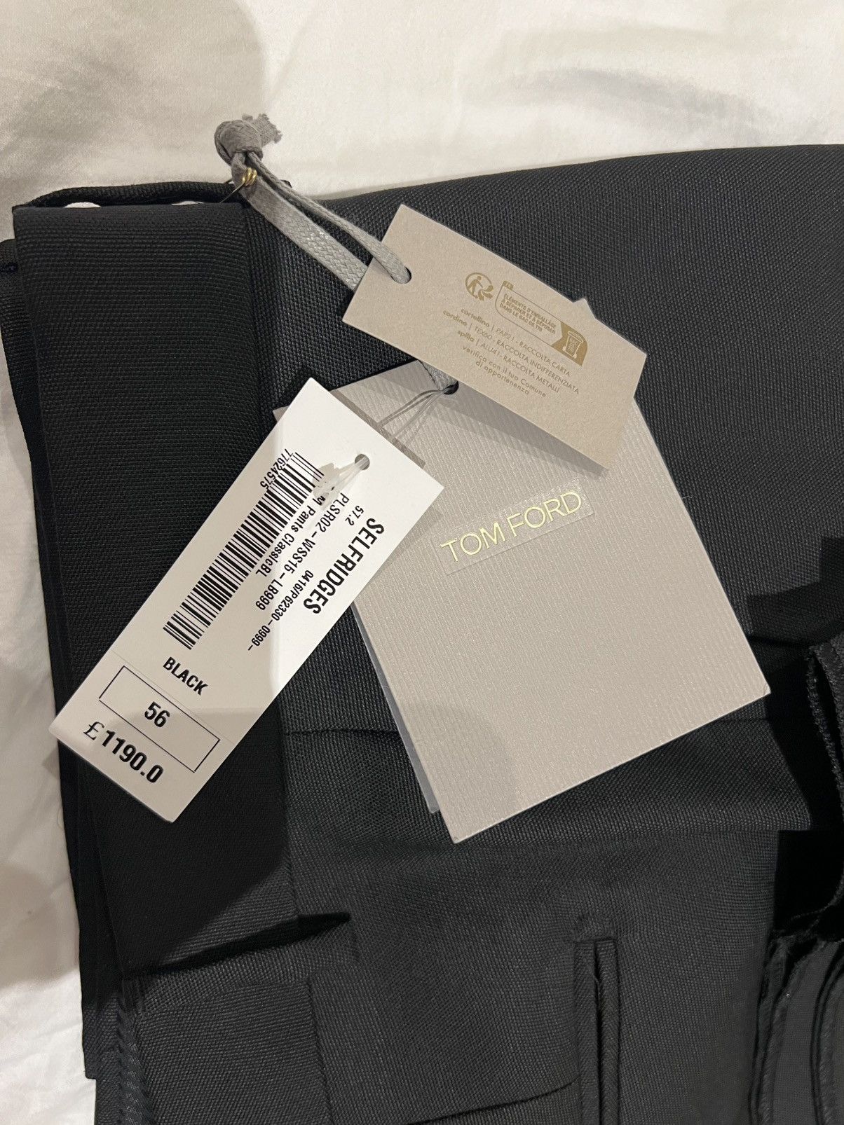 Tom Ford Tom Ford Classic Black Wool Silk Trousers Size 56 Size US 40 / EU 56 - 6 Thumbnail