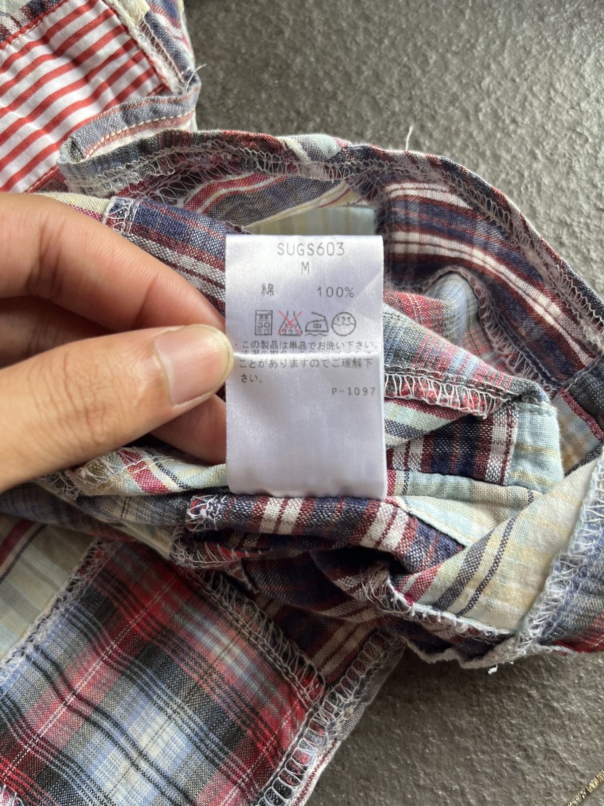 Nanamica Nanamica Patchwork Grunge Japan B/D Shirt Kurt Size US M / EU 48-50 / 2 - 15 Thumbnail