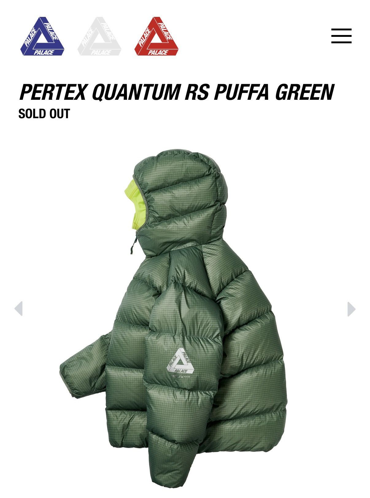 Palace Palace Pertex Balaclava Puffa Green Size US M / EU 48-50 / 2 - 9 Thumbnail