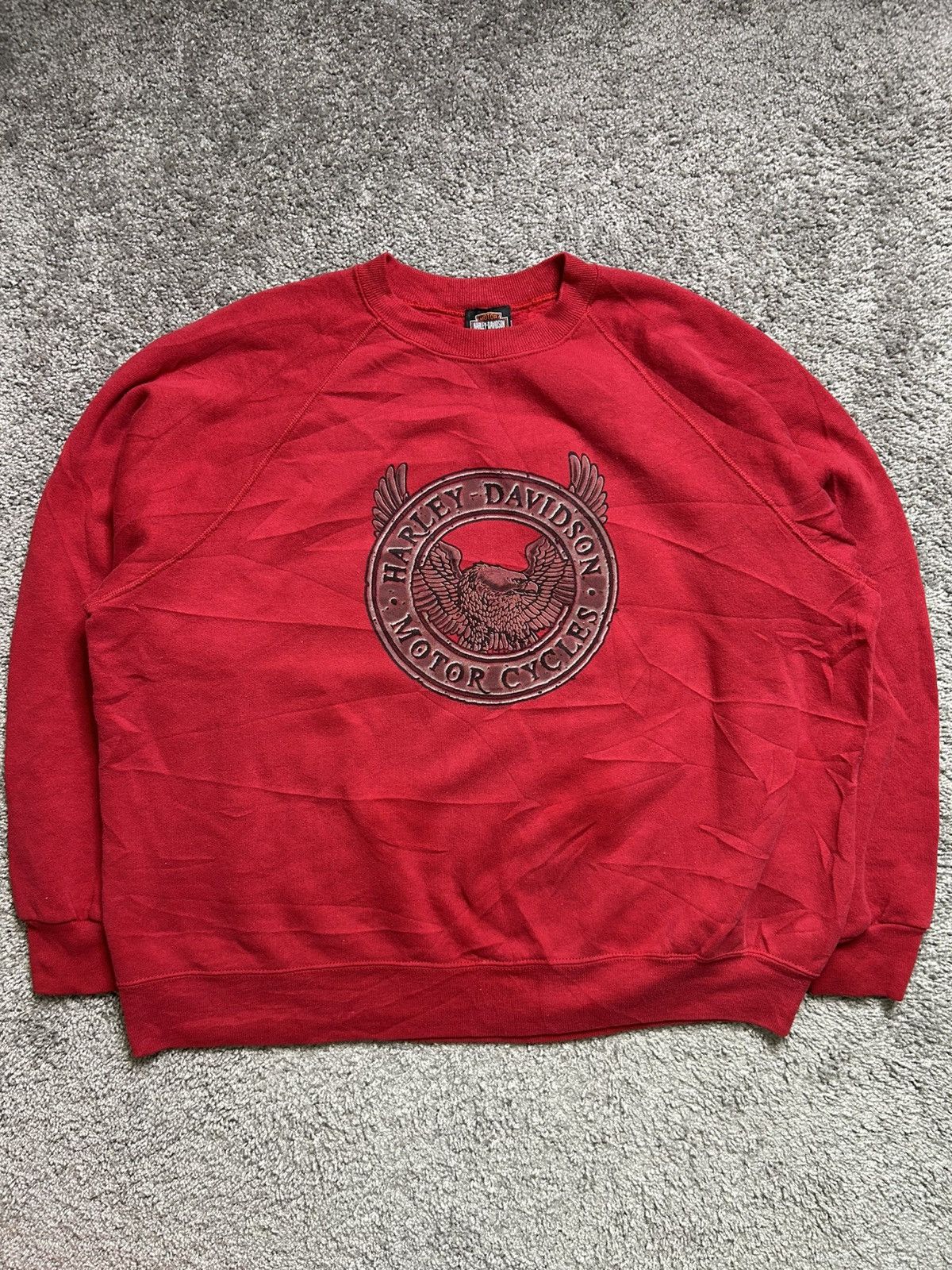Vintage Vintage Y2K Harley Eagle Flames Crewneck Sweatshirt 2005 Size US L / EU 52-54 / 3 - 10 Thumbnail