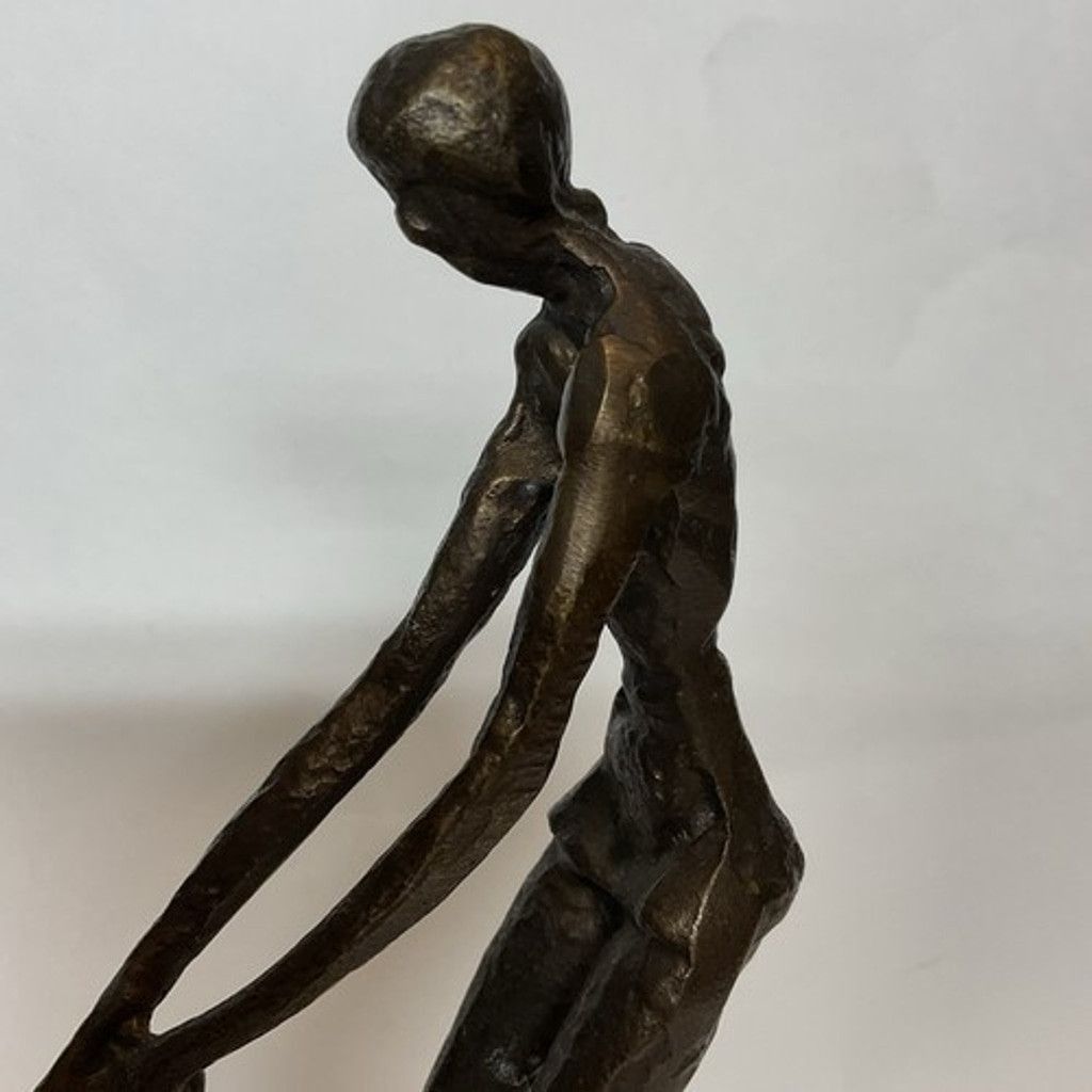 The Unbranded Brand VTG Bronze Brutalist Art Golfer Lady Art Sculpture 9.5" x 8" Size ONE SIZE - 4 Thumbnail