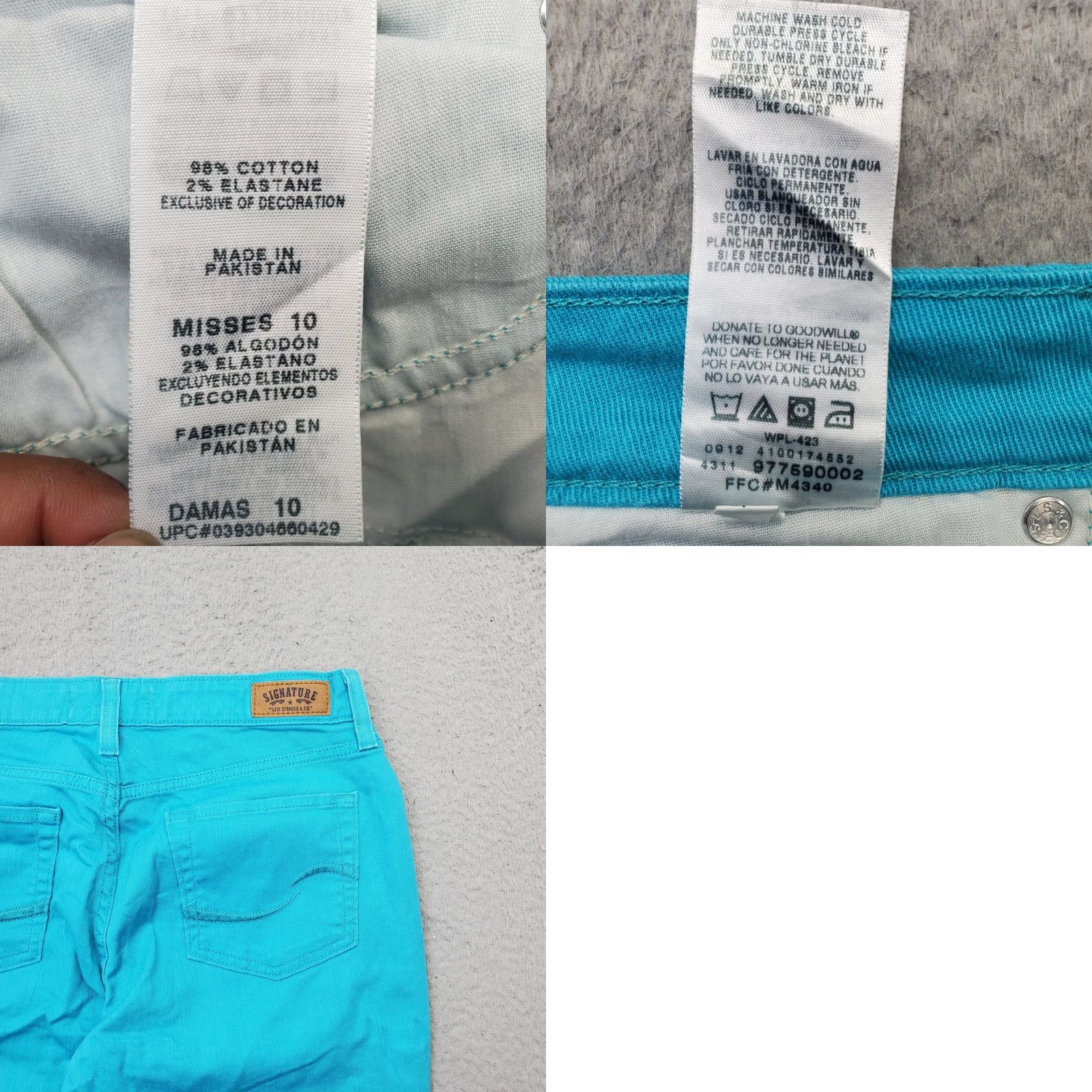 Levi's Levi's Cropped Jeans Womens 10 Blue Denim Medium Wash 5-Pockets Straight Leg Size 32" / US 10 / IT 46 - 8 Thumbnail