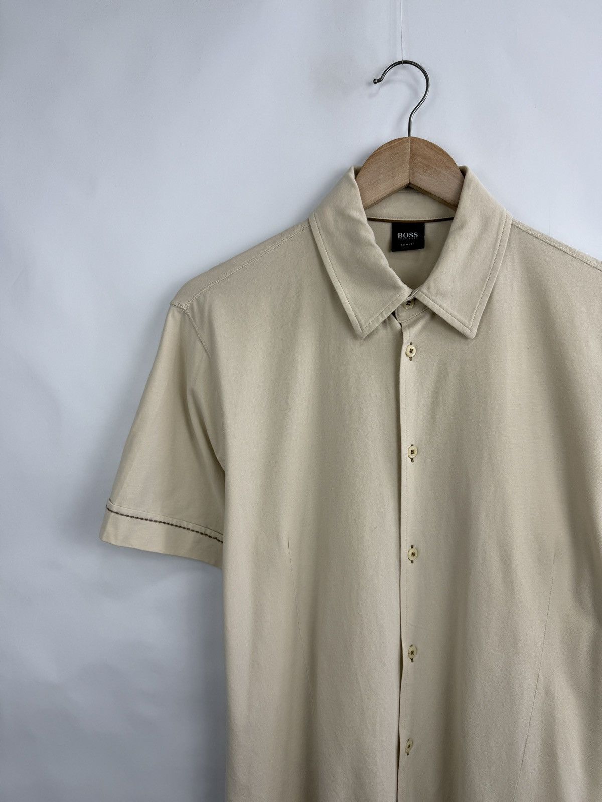 Hugo Boss 🇮🇹 Vintage 90s Hugo Boss Luxury Button Shirt Slim Fit Retro Size US L / EU 52-54 / 3 - 3 Thumbnail