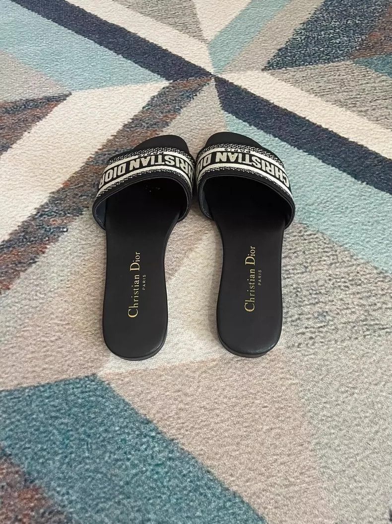 Dior DIOR Women's Casual Slide Sandals Size 39-2506 Size US 7.5 / IT 37.5 - 3 Thumbnail