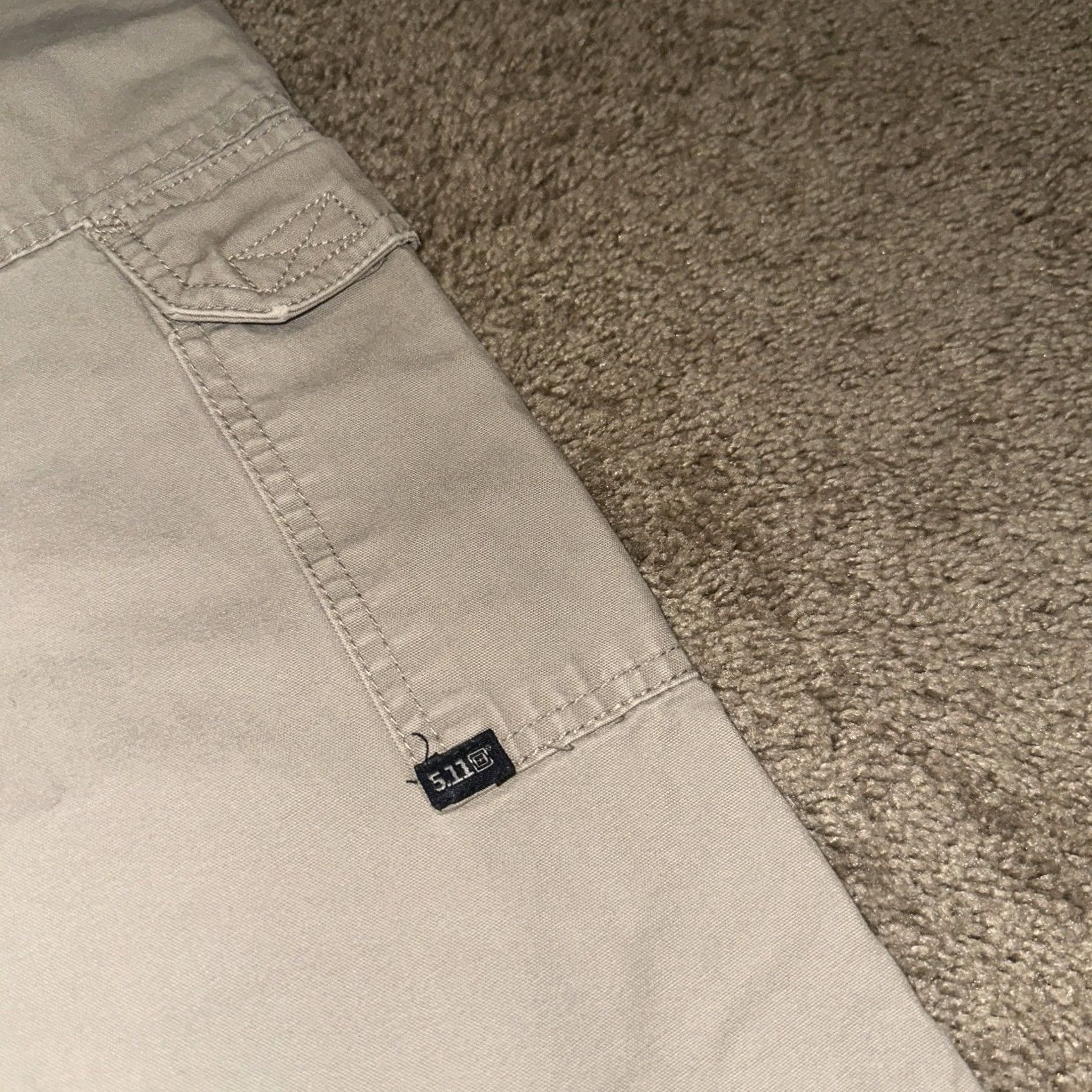 Vintage 5.11 Tactical Pants Mens 40x32 Khaki RipStop Cargo Utility Outdoor Hiking Beige Flat Front Regular Fit Comfort Pockets Mens Army USA Size US 40 / EU 56 - 5 Thumbnail
