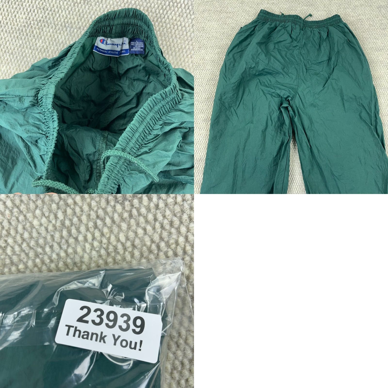 Champion VINTAGE Champion Pants Men M Green Windbreakers Track Pants Regular Size US 31 - 10 Thumbnail