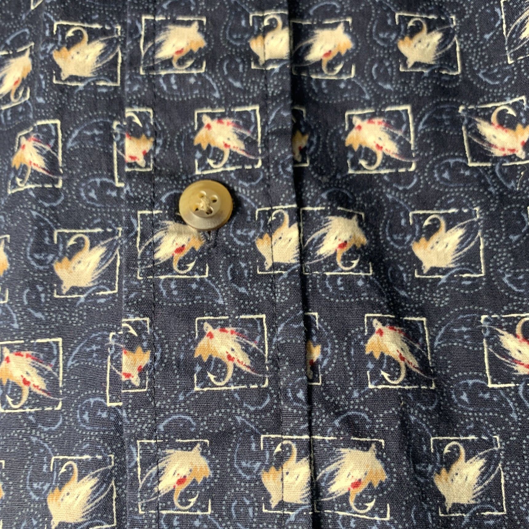 Vintage Munsingwear Button-Up Shirt 2XL Men’s Blue Long Sleeve Fly Fishing Button-Front Casual Shirt Size US XXL / EU 58 / 5 - 2 Thumbnail