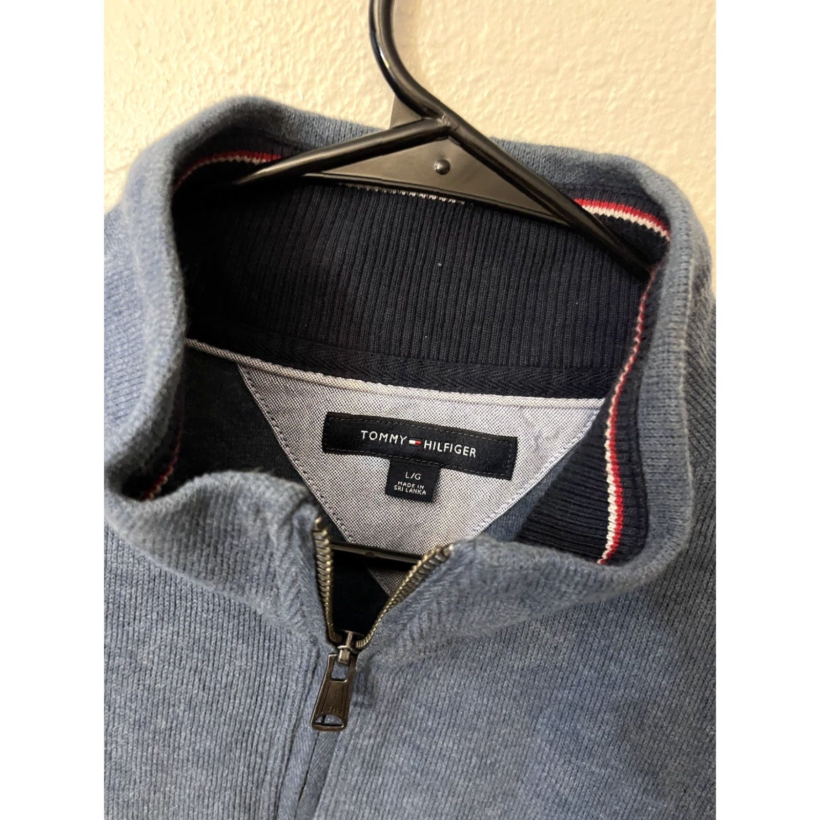 Tommy Hilfiger Tommy Hilfiger Mens Blue Shirt Sweater 1/4 Zip Large Size US L / EU 52-54 / 3 - 2 Thumbnail