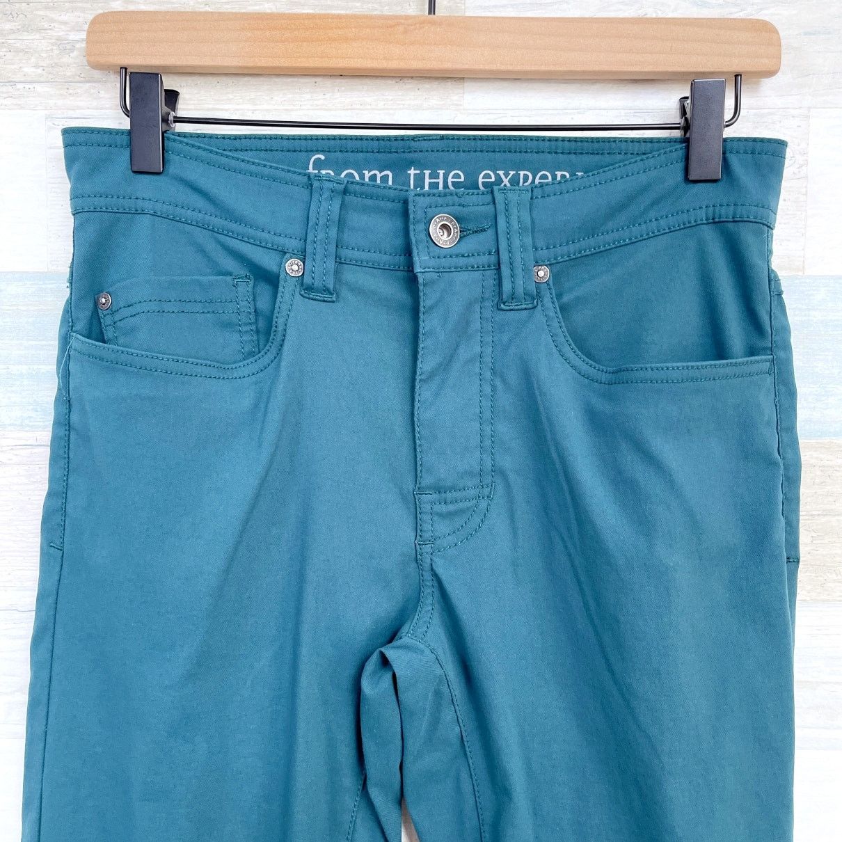 PrAna Brion Hiking Pants Green Slim Fit Nylon Mens 28x28