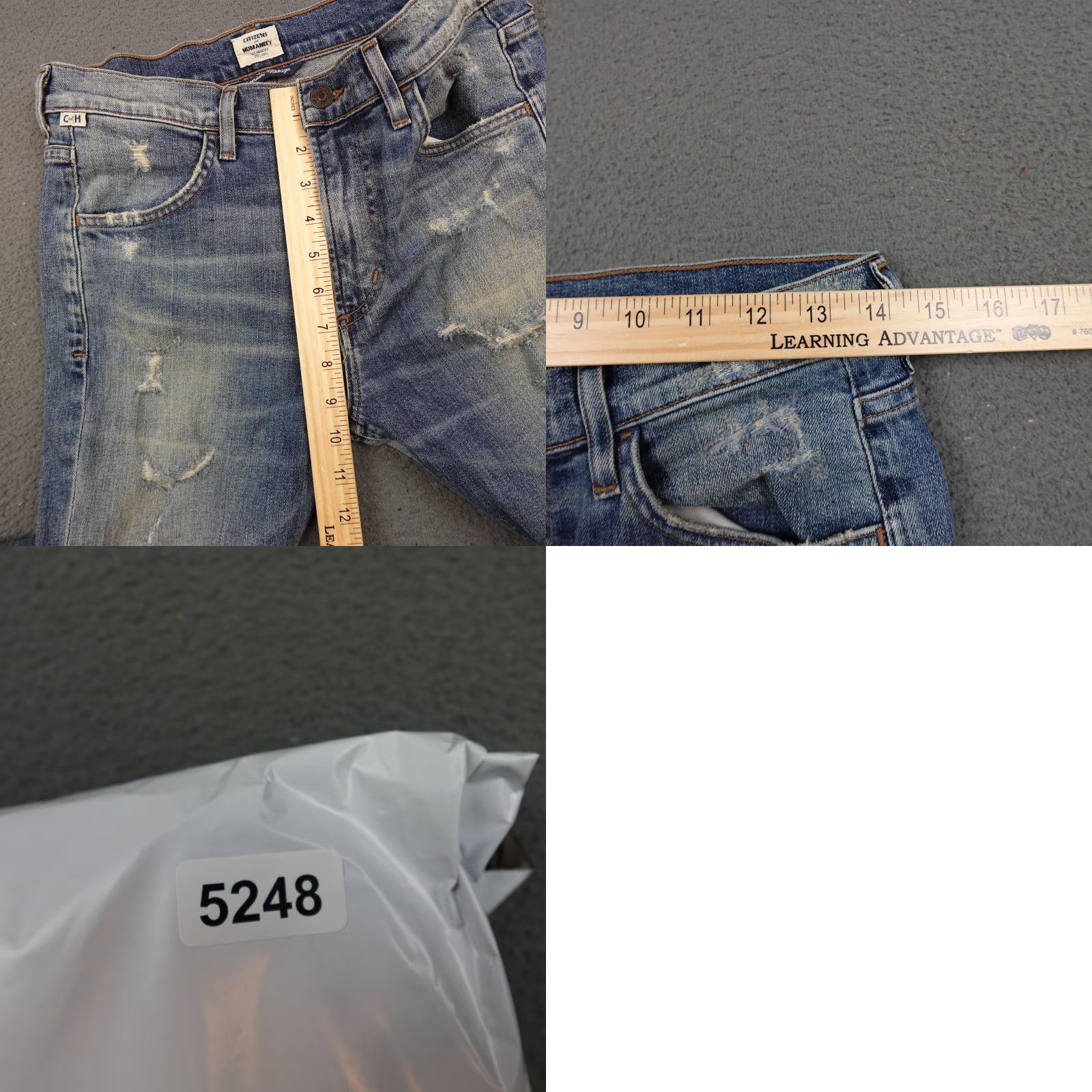 Citizens Of Humanity VINTAGE Citizens of Humanity Jeans Womens 27 Blue Distressed Flare USA 1547-357 Size 27" / US 4 / IT 40 - 9 Thumbnail