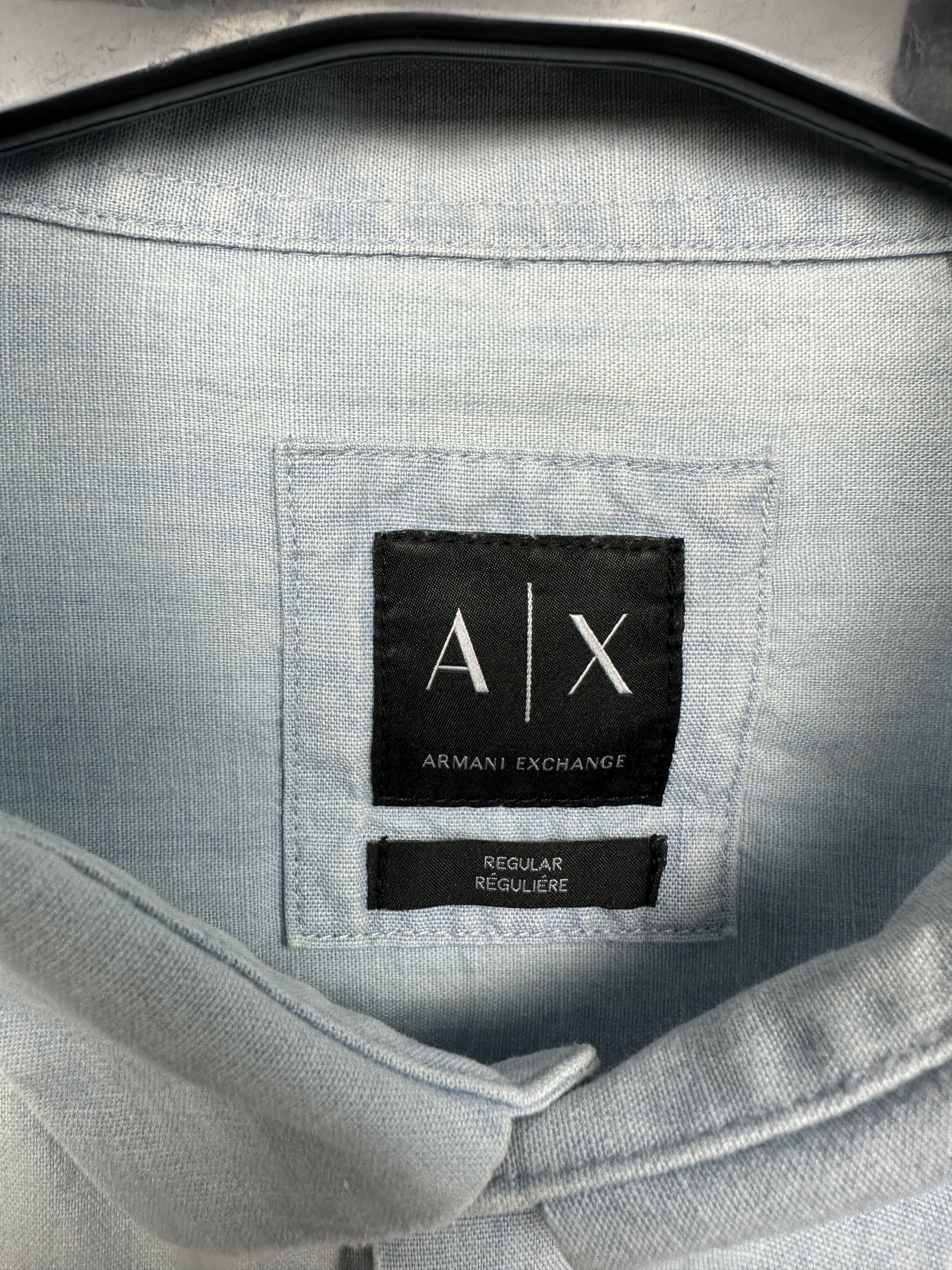 Armani Exchange Armani Exchange Mens Denim Shirt Size US XL / EU 56 / 4 - 3 Thumbnail