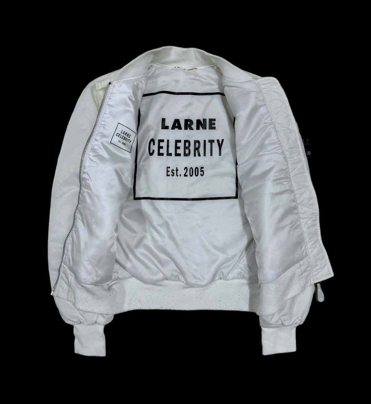 Alpha Industries Alpha Industries X Larne White Ma-1 Bomber Jacket Size US M / EU 48-50 / 2 - 2 Thumbnail