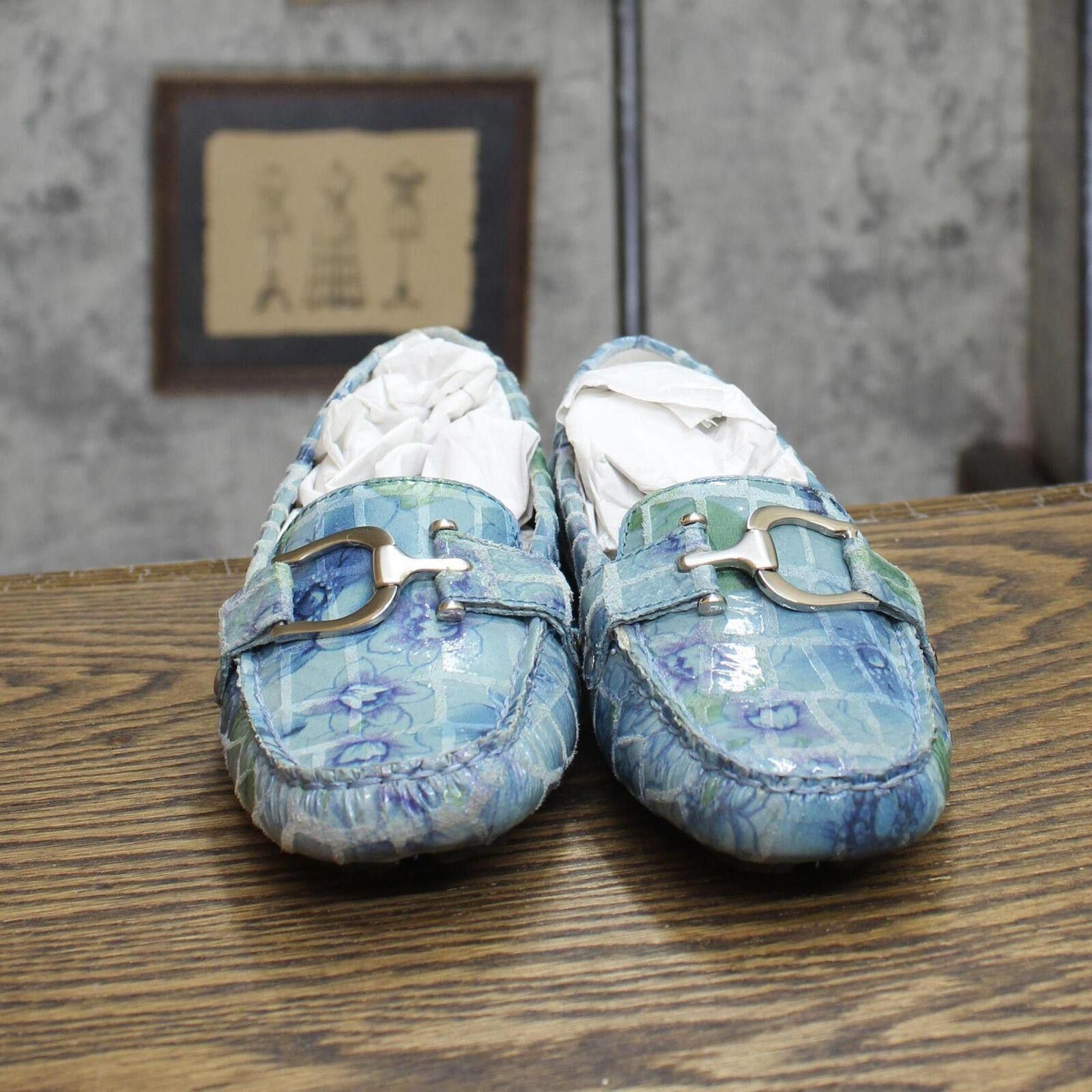 Designer AK Anne Klein Vintage IFLEX AKGREATER Loafers Blue Combo 6M Size US 6 / IT 36 - 3 Thumbnail