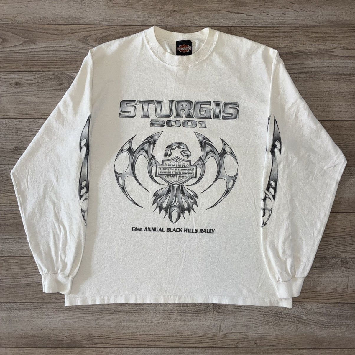 Harley Davidson Harley Davidson Chrome Sturgis 2001 white long sleeve shirt Size US L / EU 52-54 / 3 - 1 Thumbnail