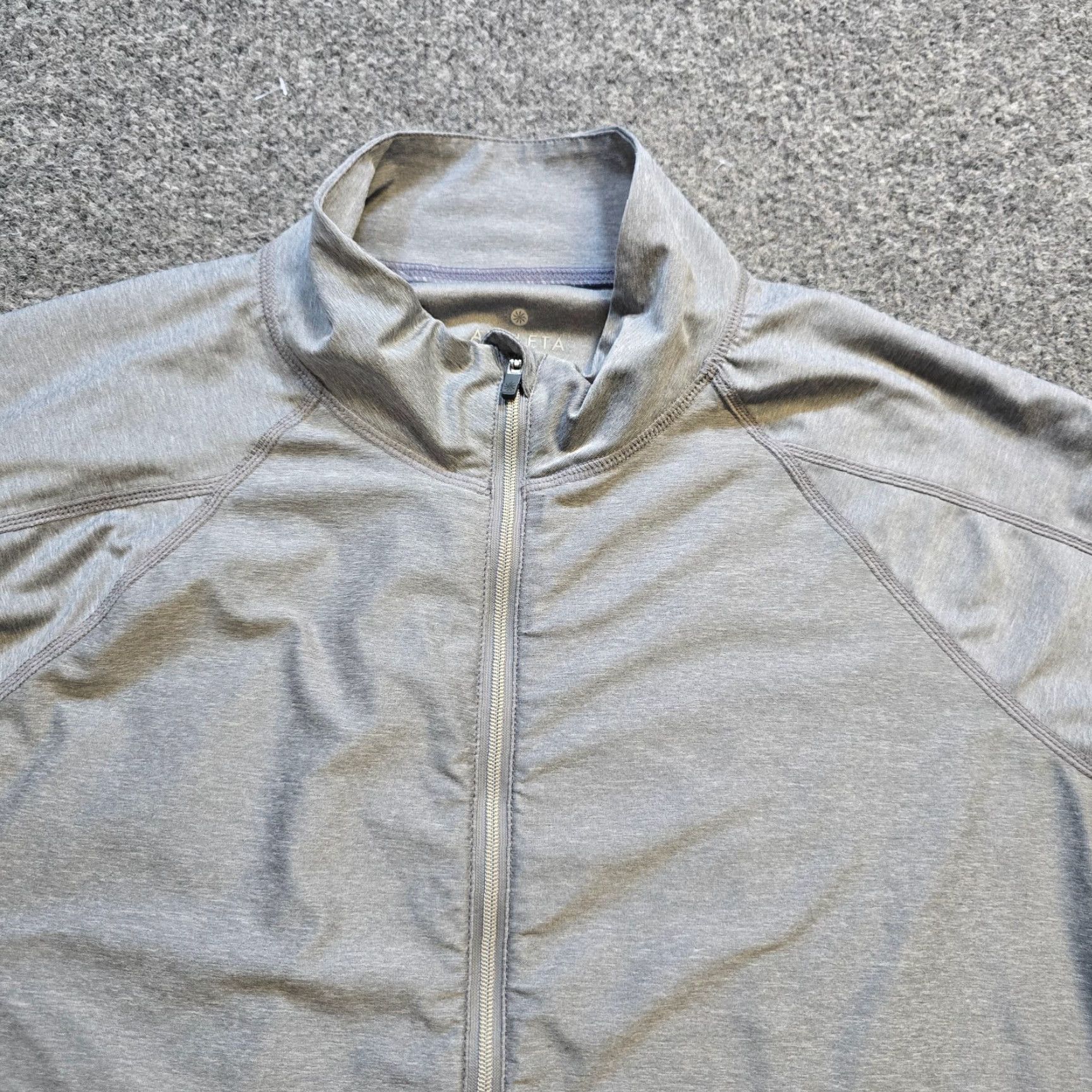Athleta Athleta Top Women Large Gray 1/4 Zip Long Sleeve Casual Athletic Basic Size L / US 10 / IT 46 - 2 Thumbnail