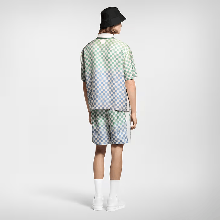 Louis Vuitton Damier Gradient Printed Silk Shorts Size US 32 / EU 48 - 2 Thumbnail