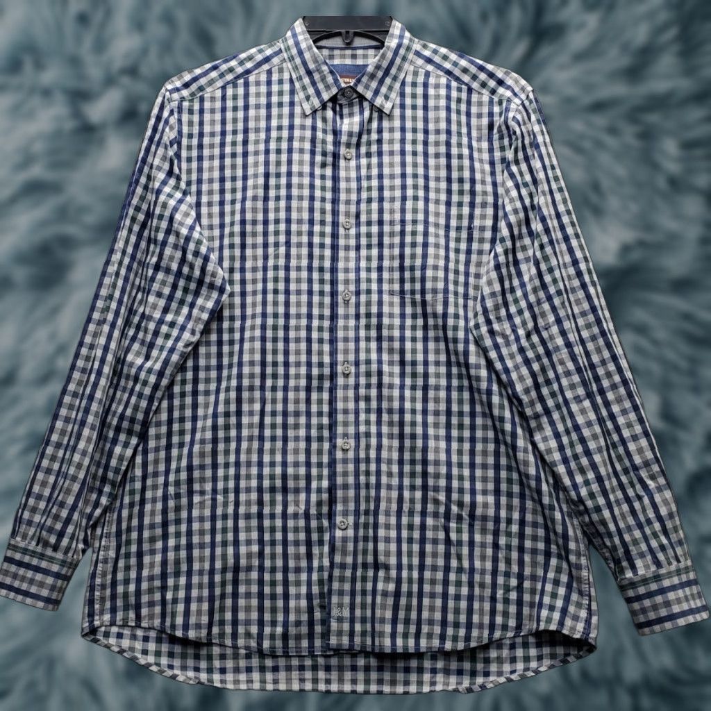 Johnston & Murphy Johnston & Murphy Shirt Mens L Multi Plaid Button-Down Chest Pocket Regular Fit Size US L / EU 52-54 / 3 - 1 Thumbnail
