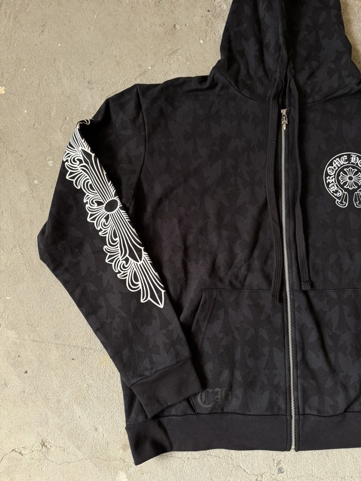 Chrome Hearts Chrome Hearts Cemetery Cross Print Zip Up Hoodie Black Size US L / EU 52-54 / 3 - 2 Thumbnail