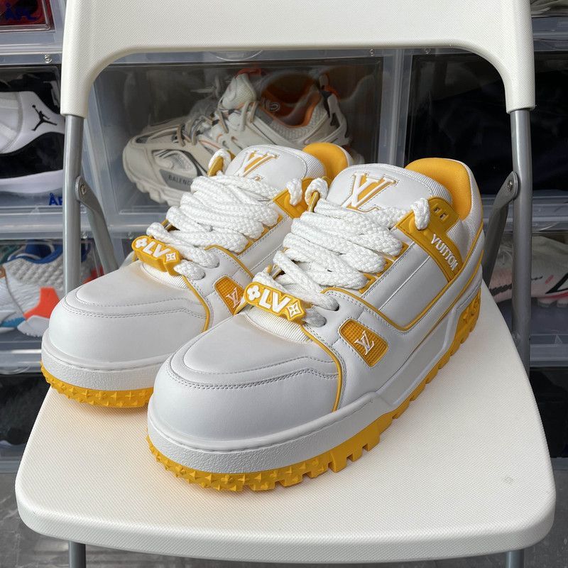 Louis Vuitton Louis Vuitton Trainer Maxi Leather Sneakers -2508 Size US 11 / EU 44 - 1 Thumbnail