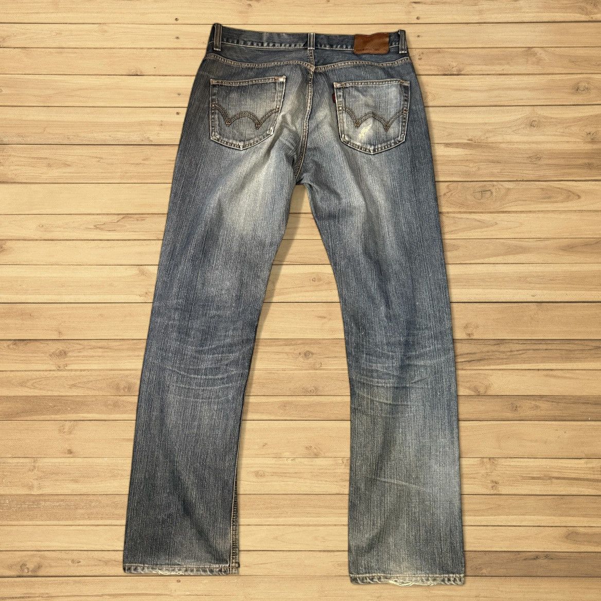 If Six Was Nine 90s Flared Japanese Wideleg Edwin 503 Mud Distressed Denim Size US 36 / EU 52 - 2 Thumbnail