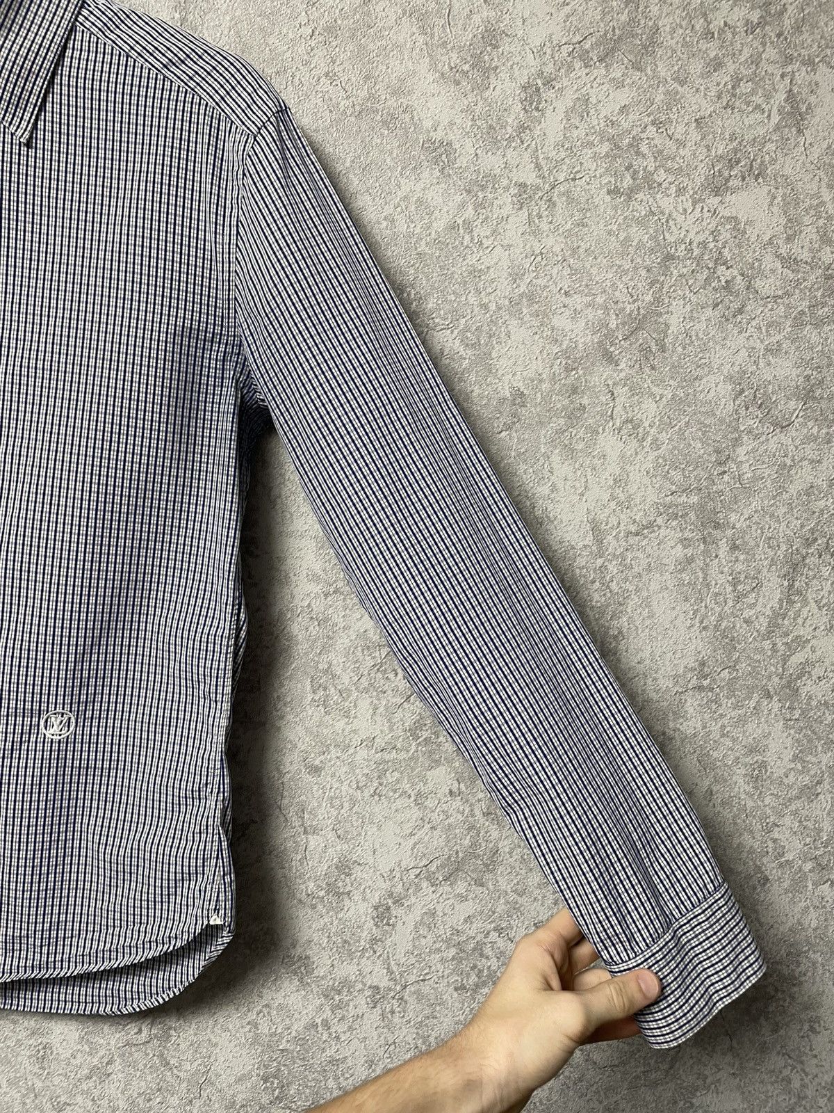 Louis Vuitton Louis Vuitton Checkered Logo Long Sleeve Shirt Size US M / EU 48-50 / 2 - 7 Thumbnail