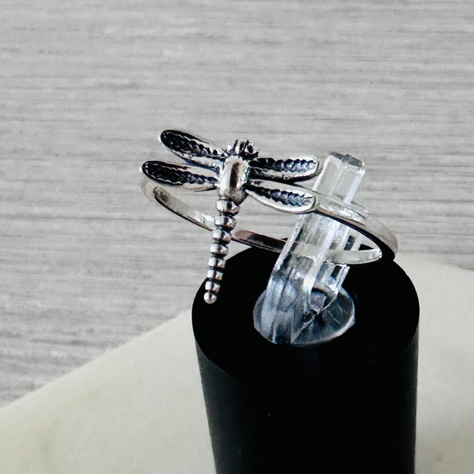 The Unbranded Brand Sterling Silver Dainty Dragonfly Ring Size ONE SIZE - 6 Thumbnail