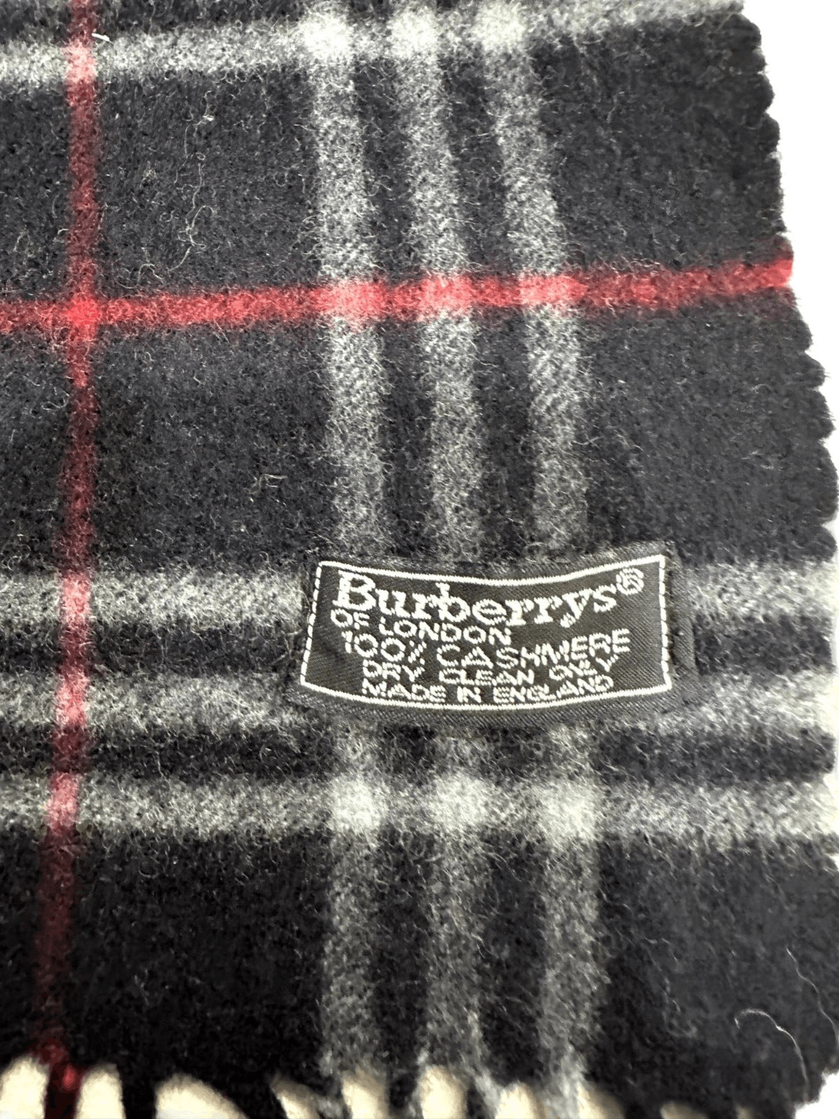 Burberry Burberrys Authentic Unisex Scarf Navy Blue 100% Cashmere Size ONE SIZE - 2 Thumbnail