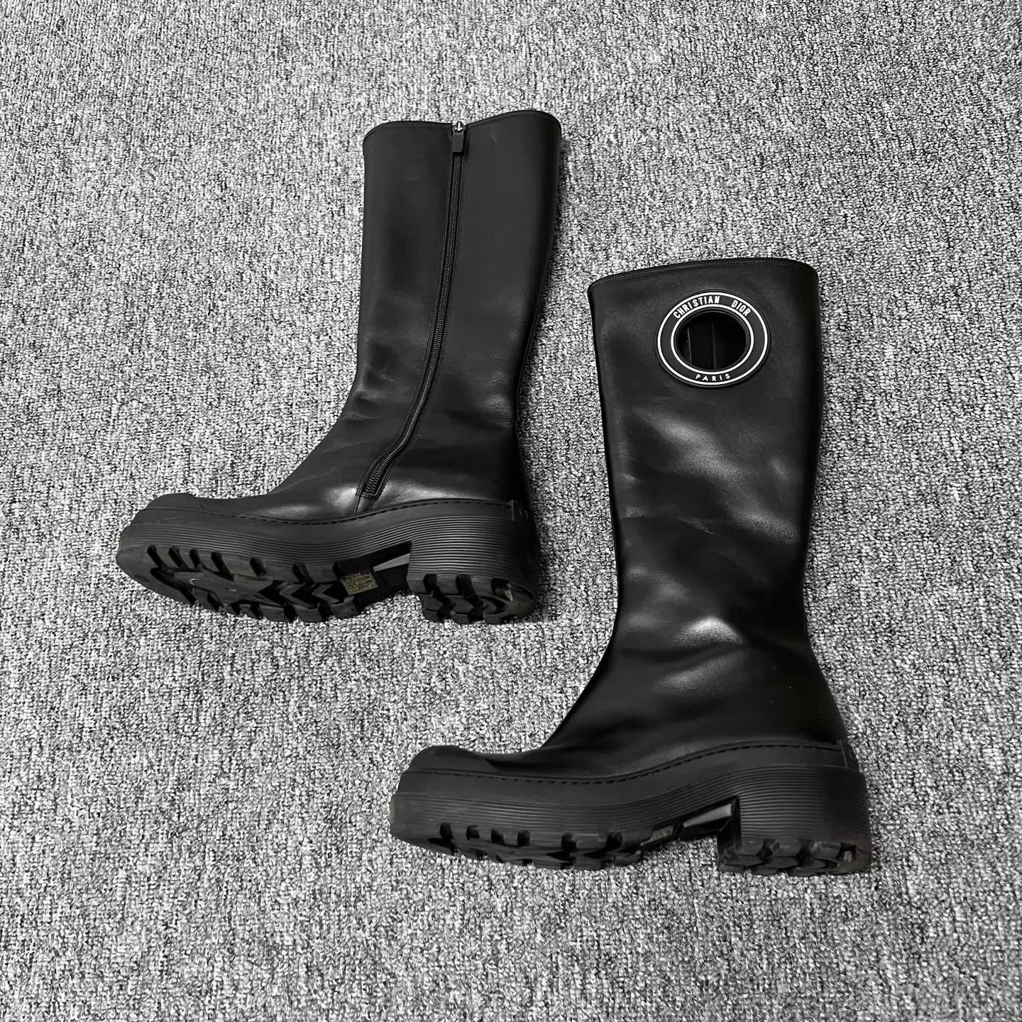 Dior Dior Black Round Cutout Ankle Boots Size US 6.5 / IT 36.5 - 2 Thumbnail