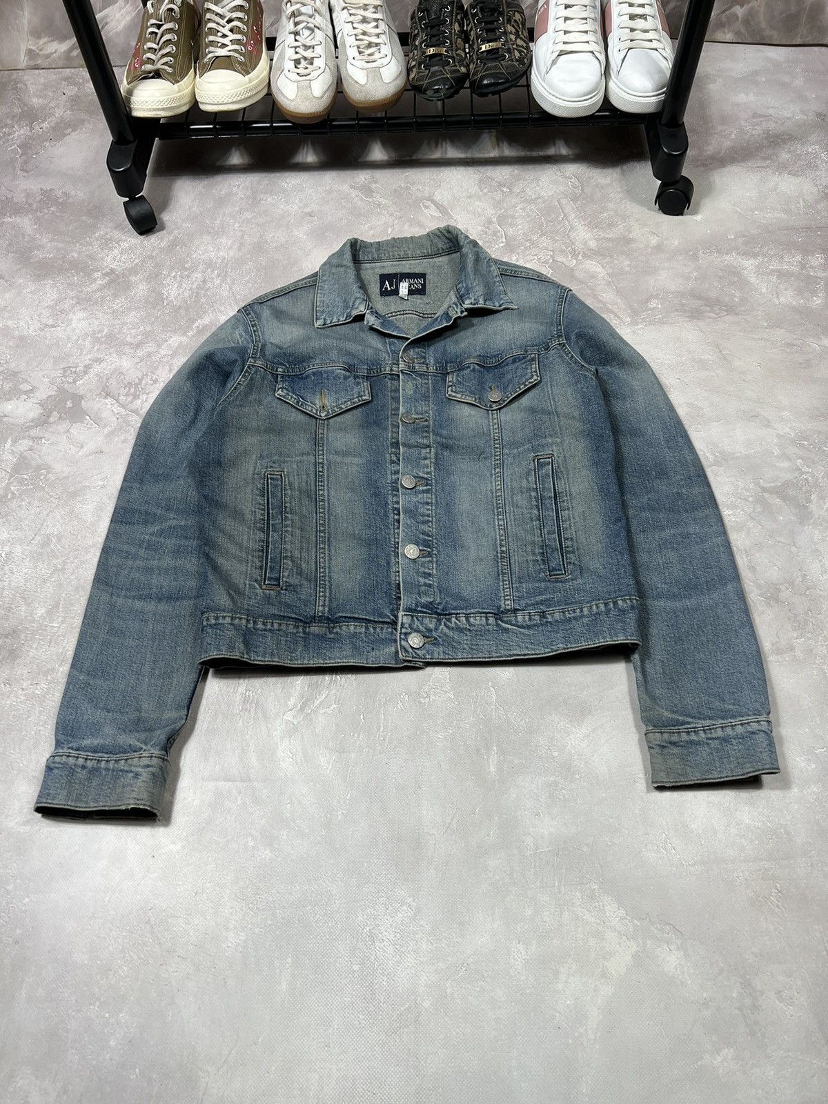 Armani Vintage Armani Jeans Indigo Denim Jacket Size XL / US 12-14 / IT 48-50 - 3 Thumbnail