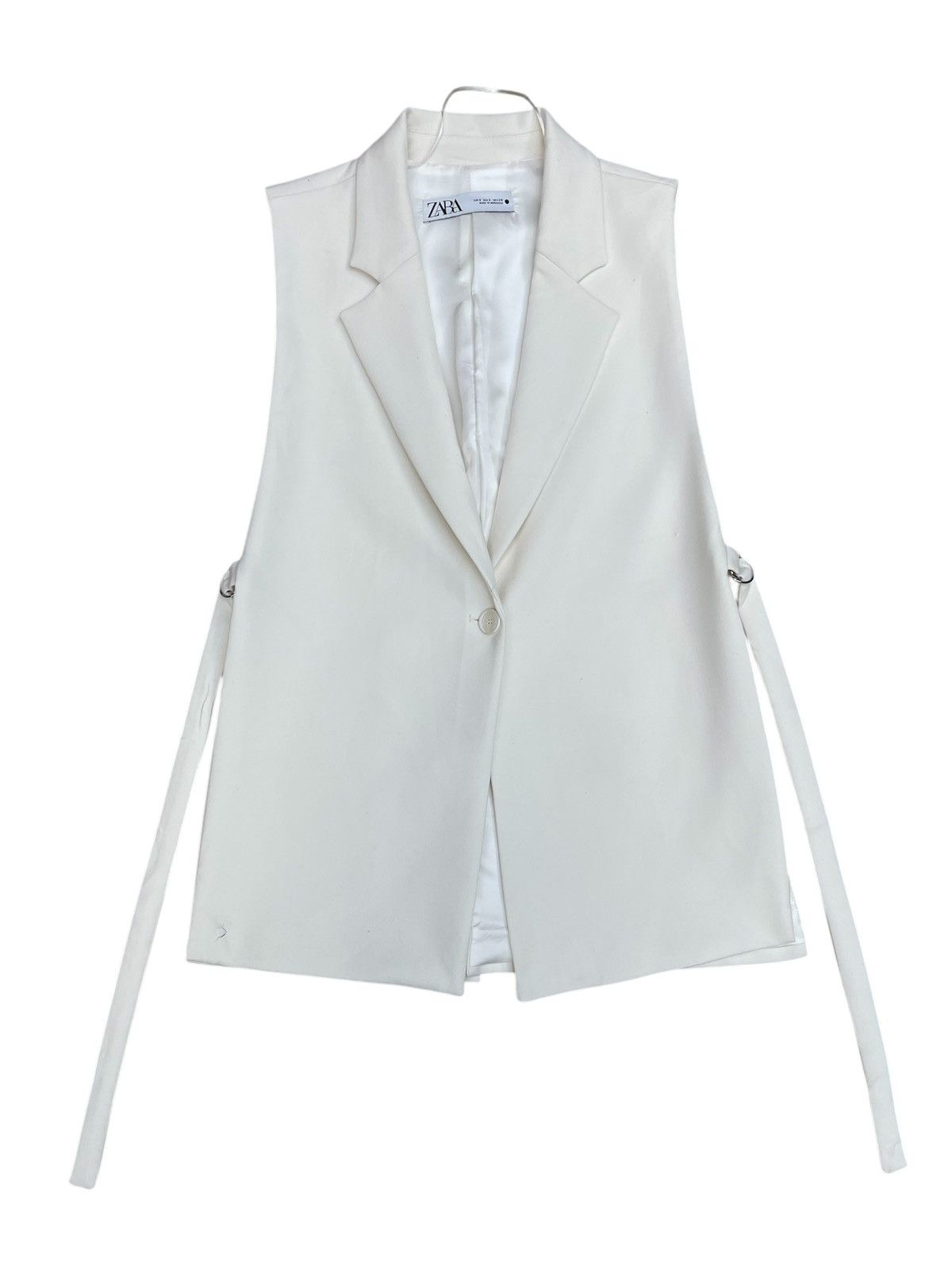 Zara Zara White Sleeveless Blazer with Adjustable Straps - Size M Size S / US 4 / IT 40 - 1 Thumbnail