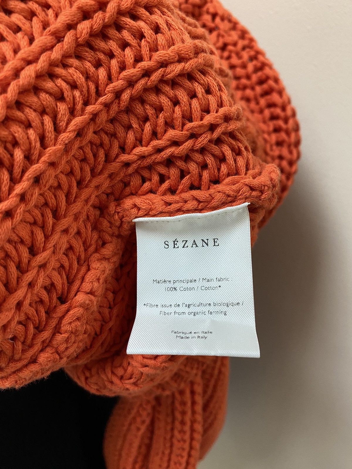 Sezane Sezane Orange Cotton Knit Jumper Sweater Size S Size S / US 4 / IT 40 - 9 Thumbnail