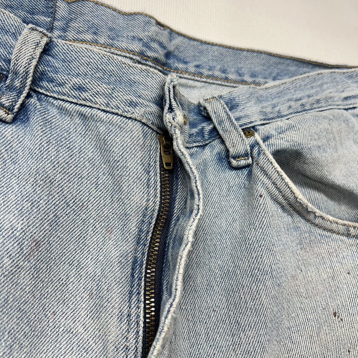 Vintage × Wrangler Wrangler Jeans Blue Straight Ripped Faded Denim Worn Y2K Size US 33 - 8 Thumbnail
