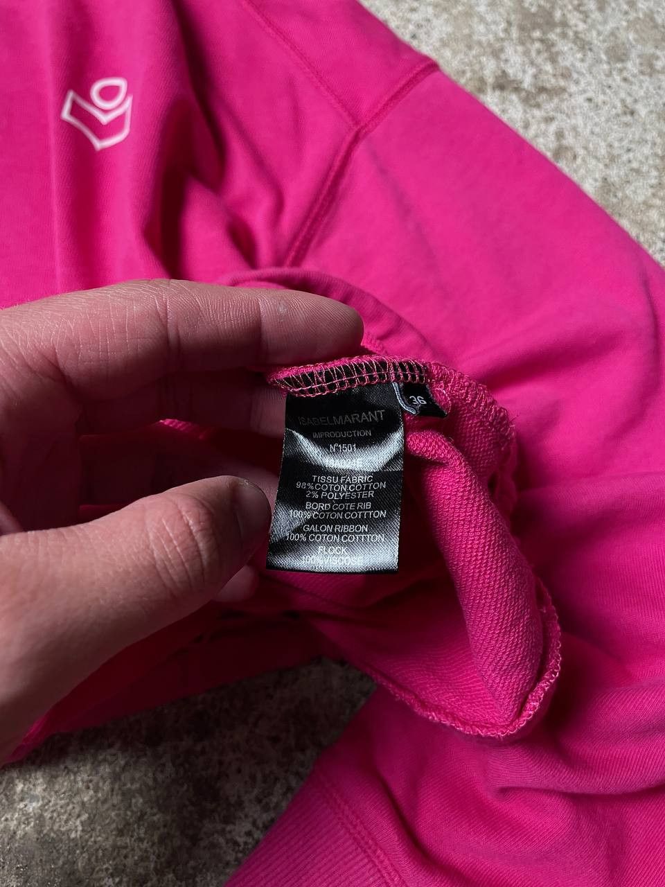 Isabel Marant Cropped pink y2k Isabel Marant Etoile Sweatshirt; Size = 36 Size S / US 4 / IT 40 - 7 Thumbnail